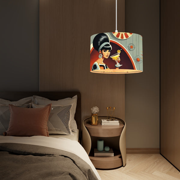 Mid Century Modern Gal Hanging Retro Light