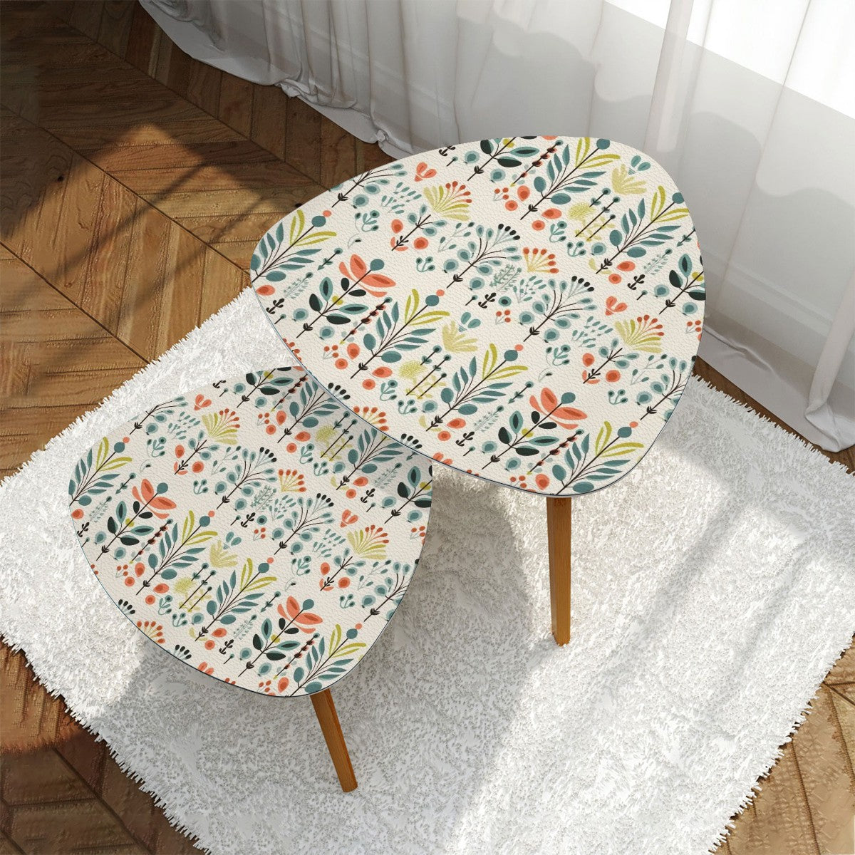 Mid Modern Danish Scandinavian Nesting Tables - Mid Century Modern Gal