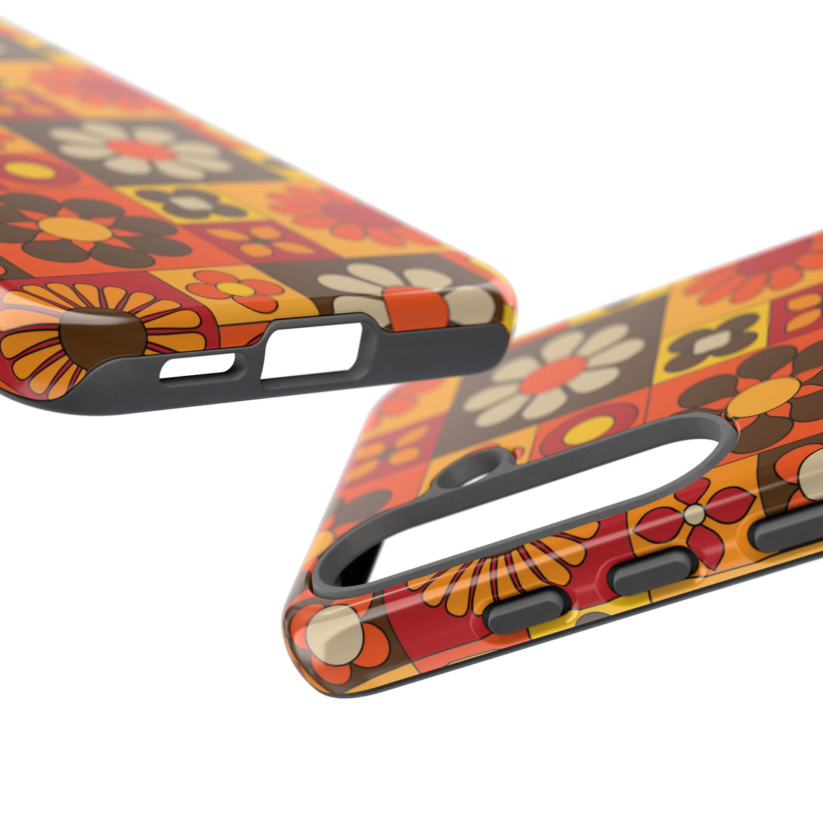 Retro 70s Mid Mod Floral Phone Case | Tough Cases for Flower Lovers