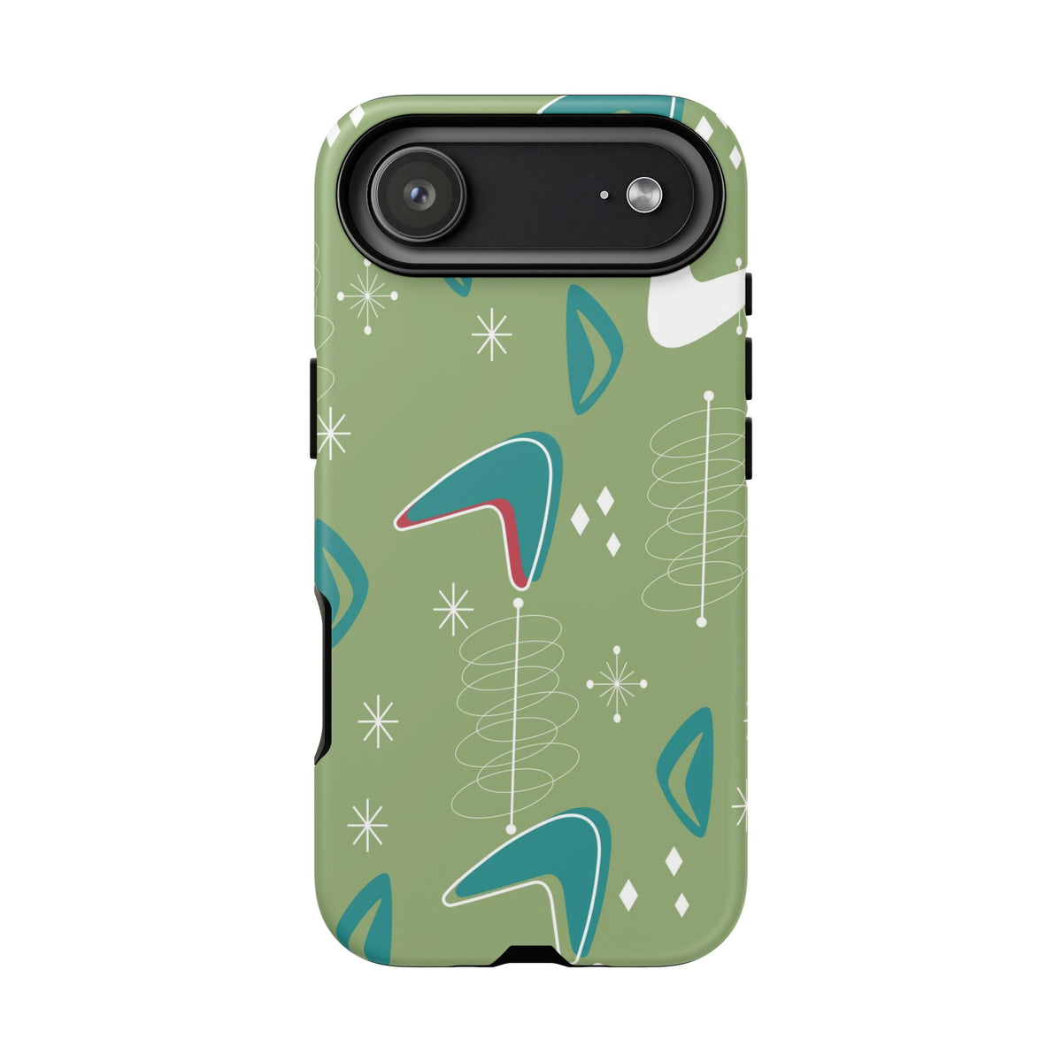 Mid Century Modern Atomic Boomerang, 50s Space Age Tough Phone Case