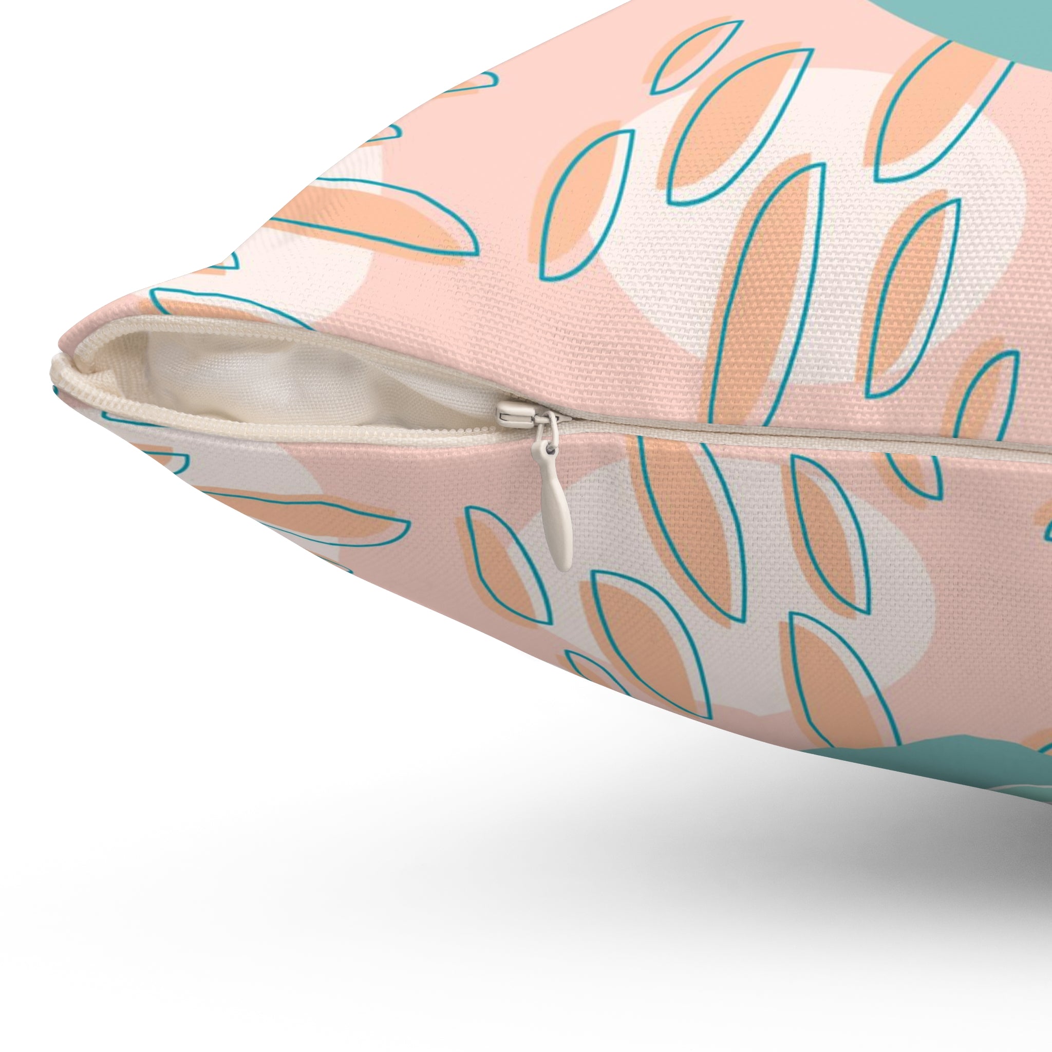 Atomic Cat, Groovy Retro Mid Century Modern Coral Pink, Blue, Orange, Hipster Pillow And Insert - Mid Century Modern Gal