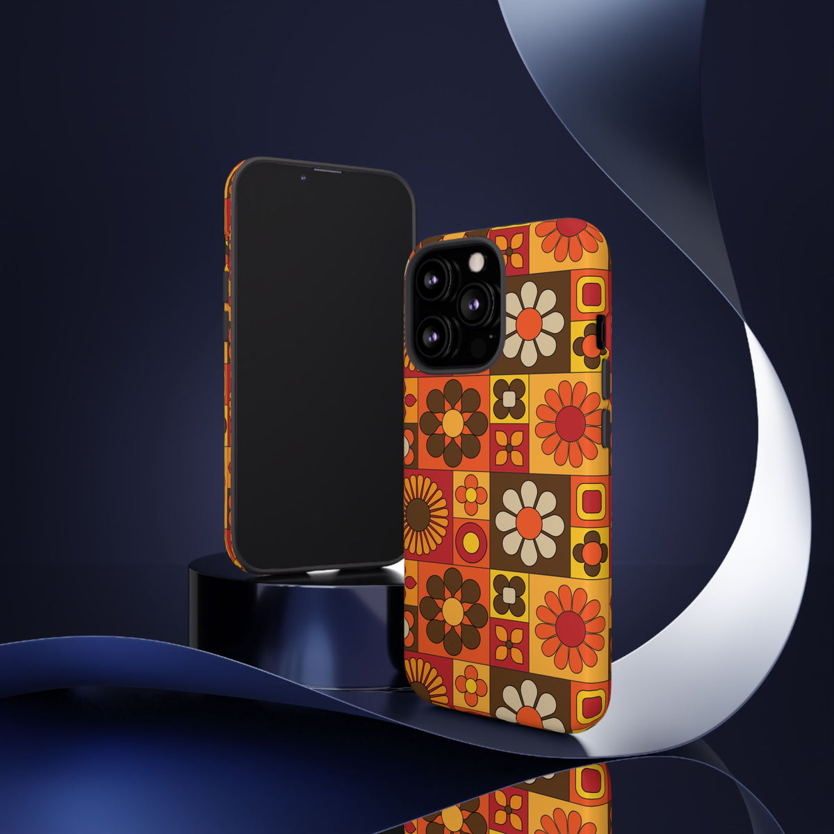 Retro 70s Mid Mod Floral Phone Case | Tough Cases for Flower Lovers