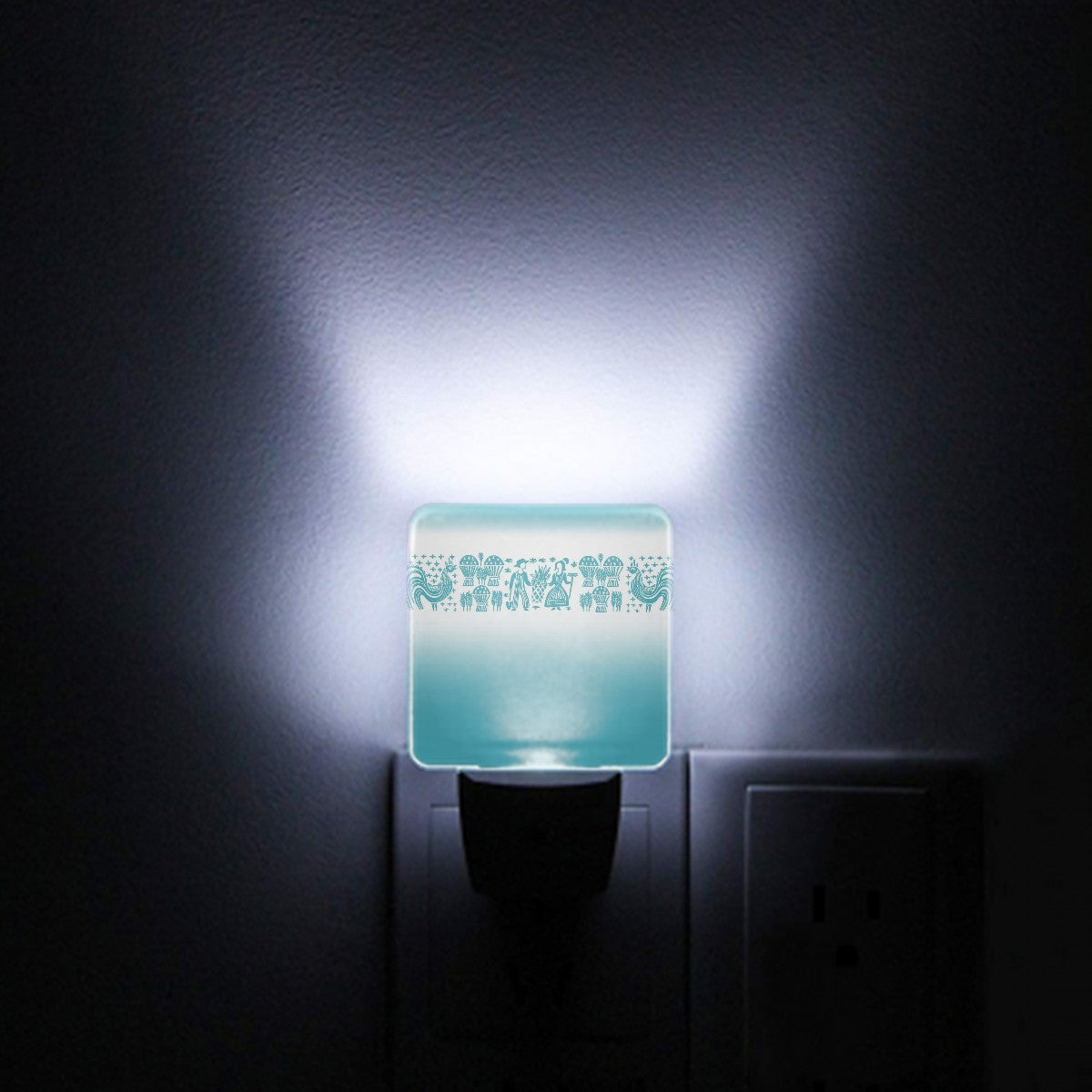 Pyrex Butterprint, Amish Blue, Kitschy Fun LED Night Light Set of 2 - Mid Century Modern Gal