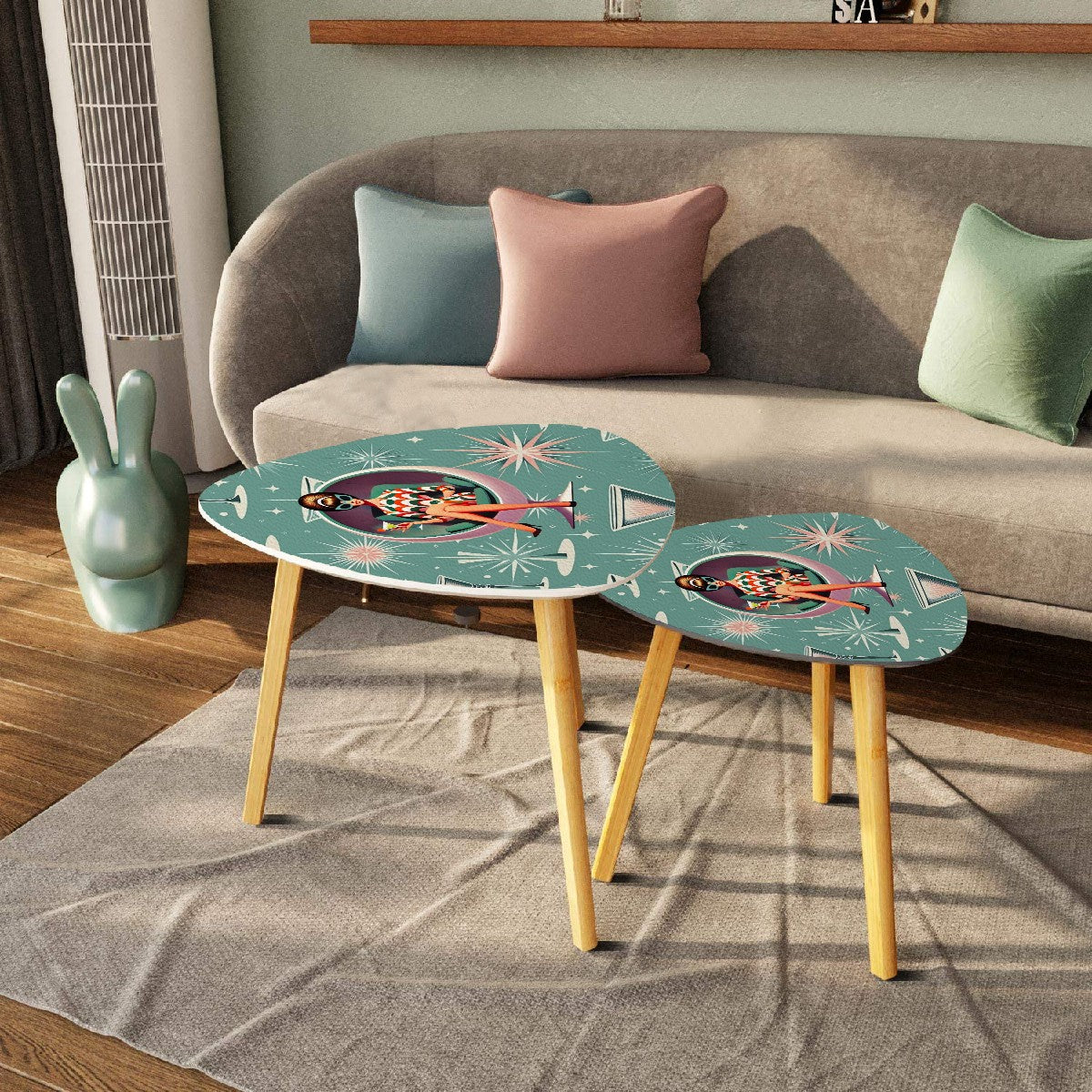 Atomic Martini Nesting Table, Mod 50s MCM Furniture - Mid Century Modern Gal