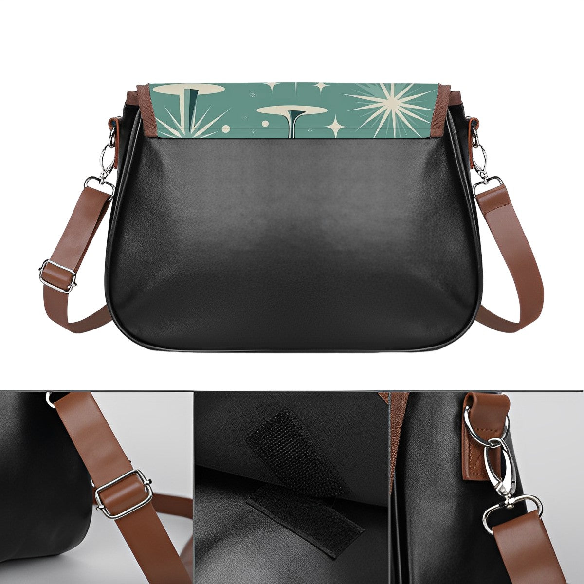 Mid Mod 60s Gal, Atomic Martini Kitschy Fun Retro Shoulder, Crossbody Bag - Mid Century Modern Gal