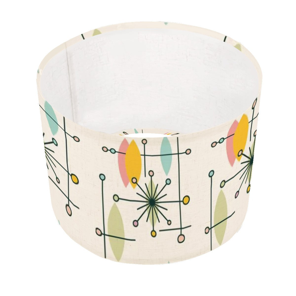 Mid Century Modern Lamp Shade ONLY Cream Pink Yellow, Modern Home Accent - Mid Century Modern Gal