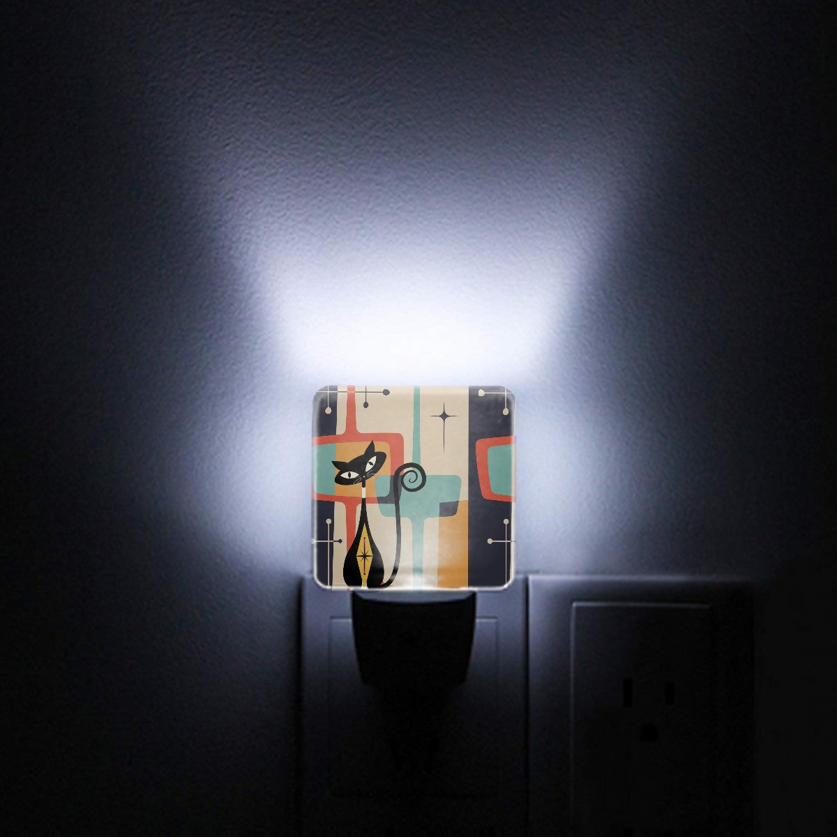 Atomic Cat Mid Century Modern LED Night Light - Mid Century Modern Gal