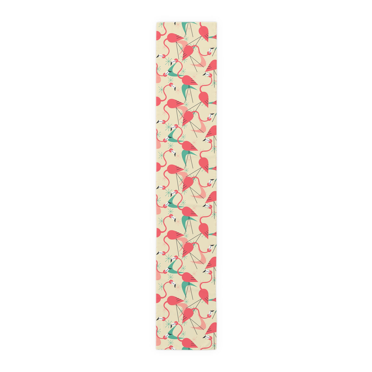 Retro Kitschy Tropical Flamingo Summer Vibes, Palm Spring California Table Runner for Summer Parties & Home Decor - Mid Century Modern Gal