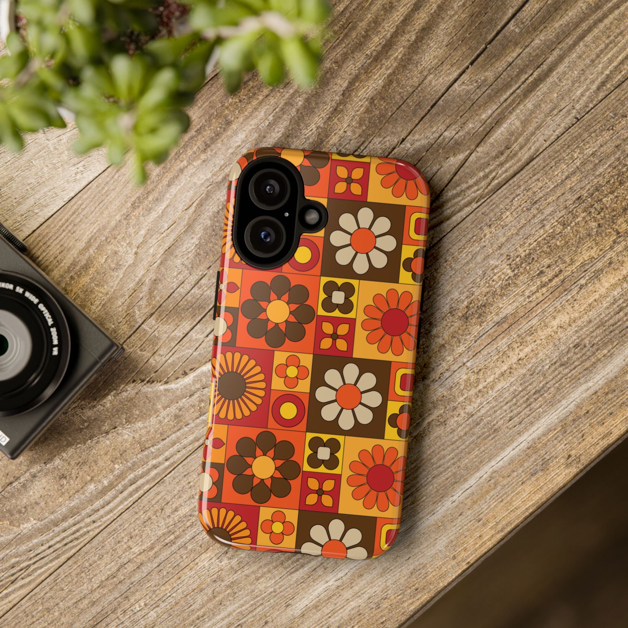 Retro 70s Mid Mod Floral Phone Case | Tough Cases for Flower Lovers