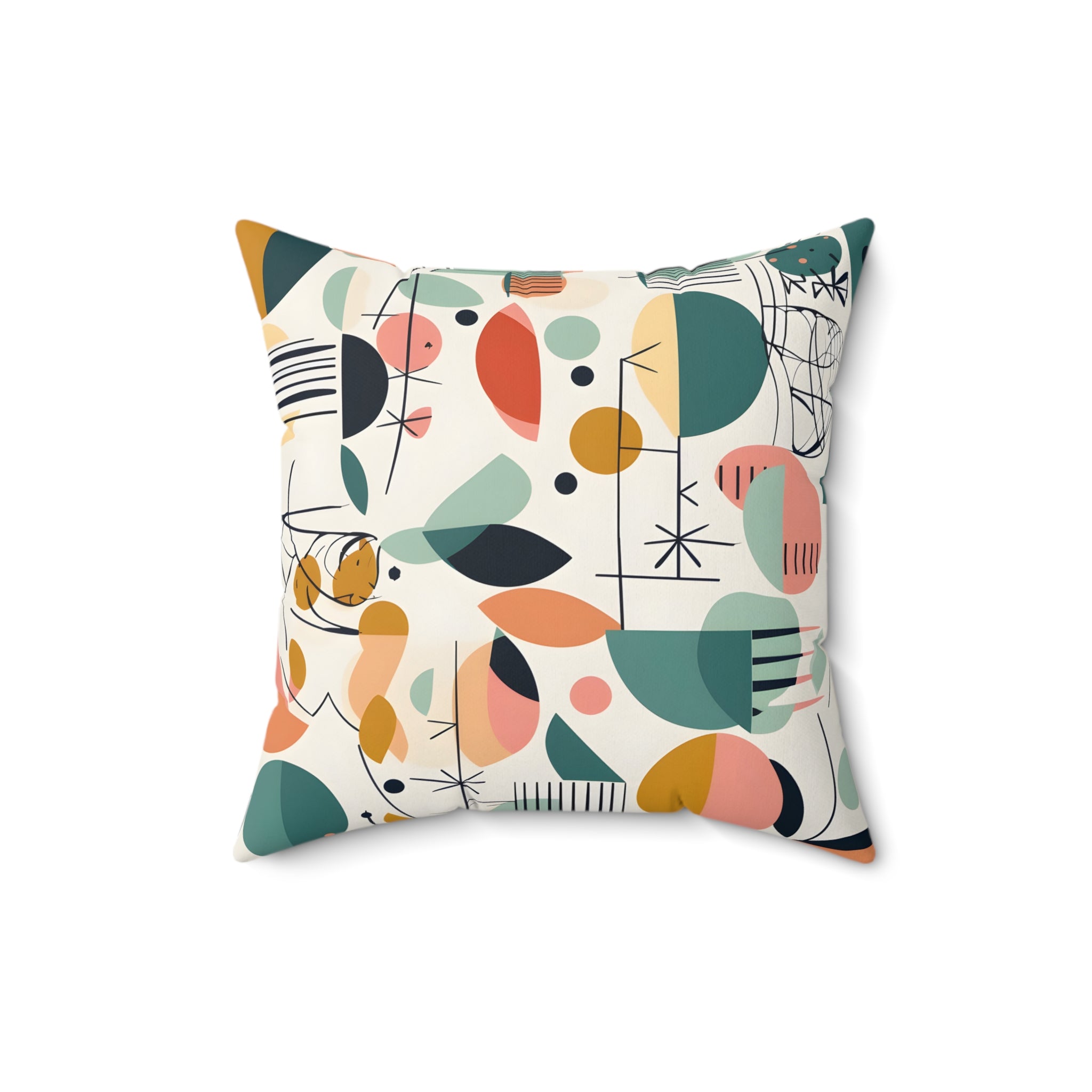 Mid Century Modern Scandinavian Designed Minimalist Mod Retro Pillow And Insert - Mid Century Modern Gal