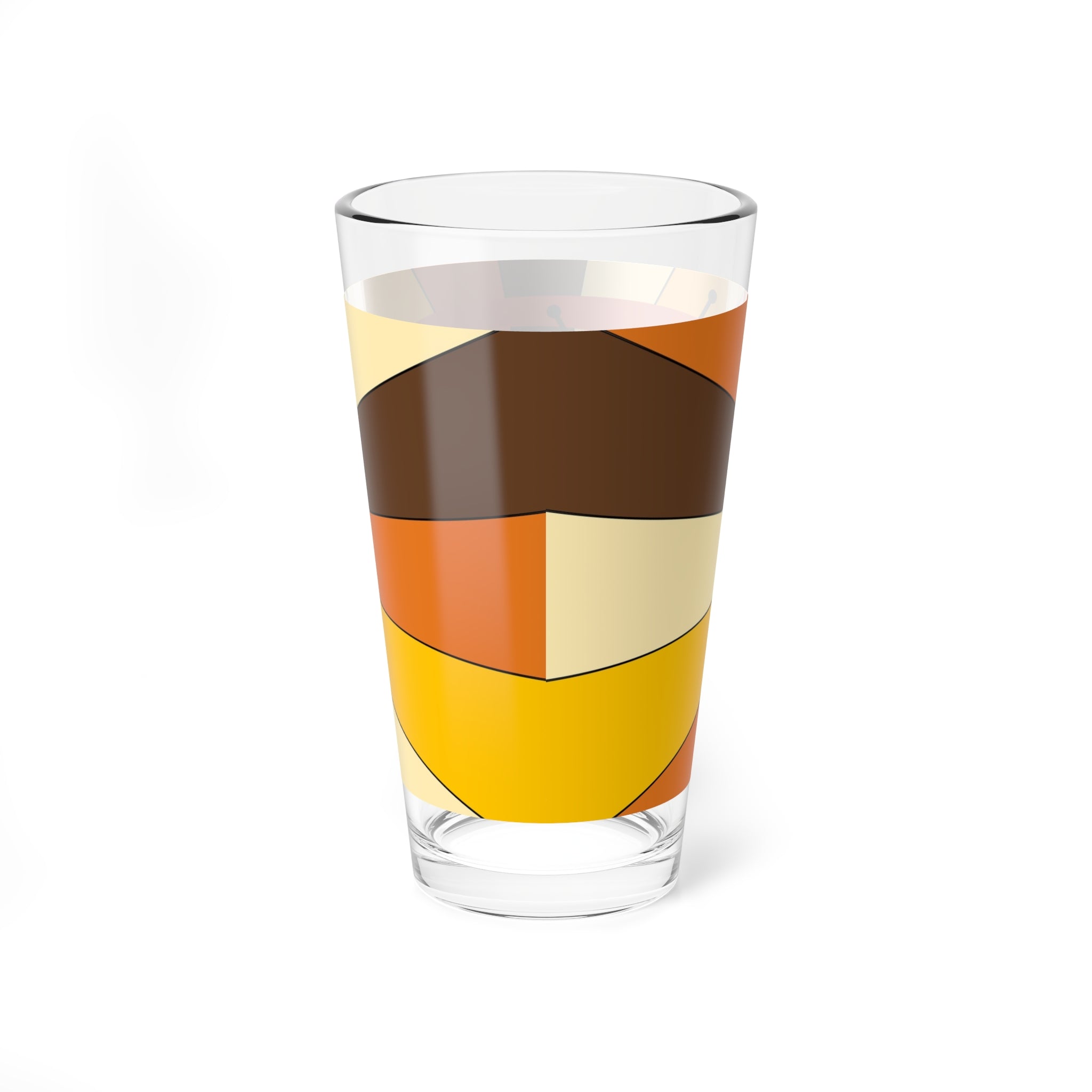 Retro Doxie Weiner Dog, Dachshund Groovy Mod Vintage Cocktail Mixing Glass with Playful Dog Design - 16oz - Mid Century Modern Gal