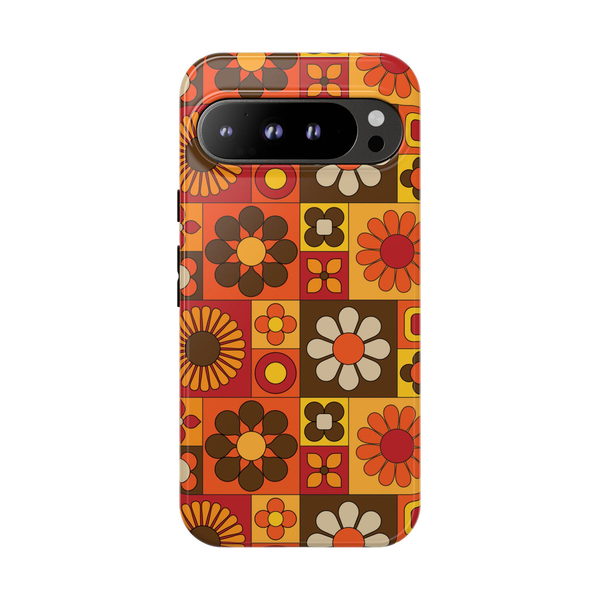Retro 70s Mid Mod Floral Phone Case | Tough Cases for Flower Lovers