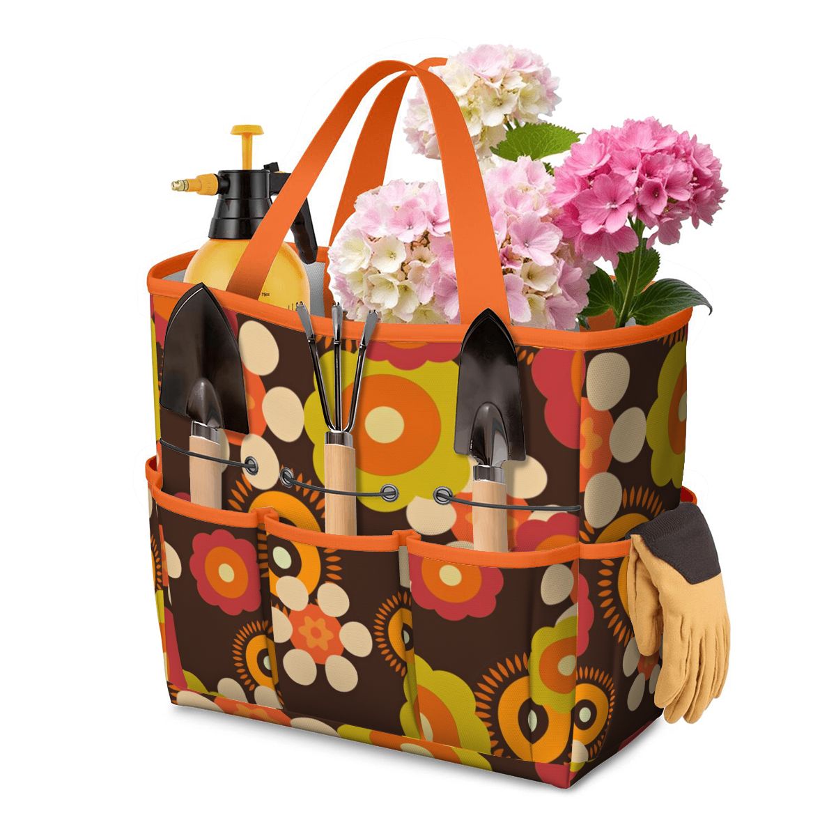 Retro Flower Power 70s Garden Tool Bag - Mid Century Modern Gal