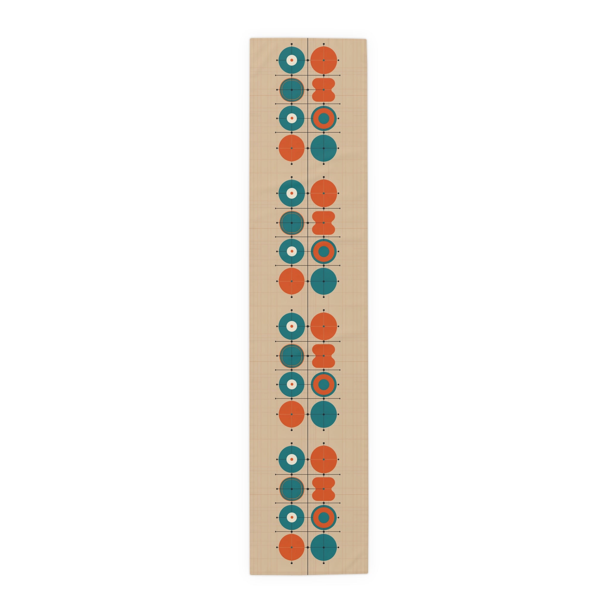 Mid Century Modern Minimalist Geometric Retro Table Runner - Mid Century Modern Gal