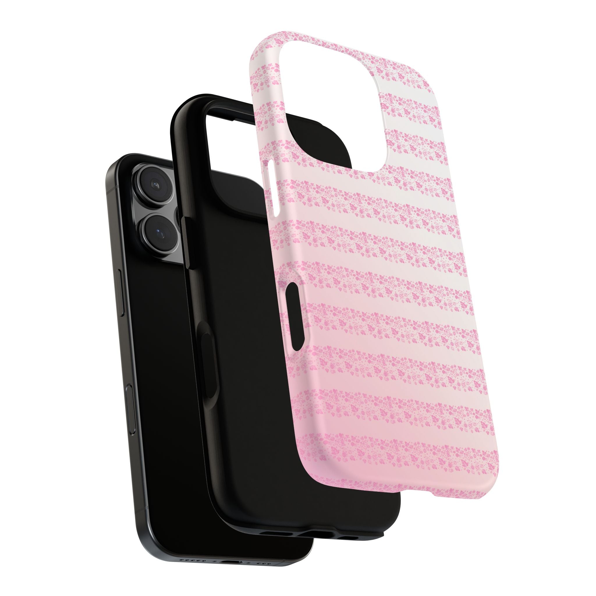 Pink Pyrex Gooseberry Striped Phone Case, Stylish Phone Cover, Tough Protective Case, Cute Cell Phone Case, Trending Gift for Her
