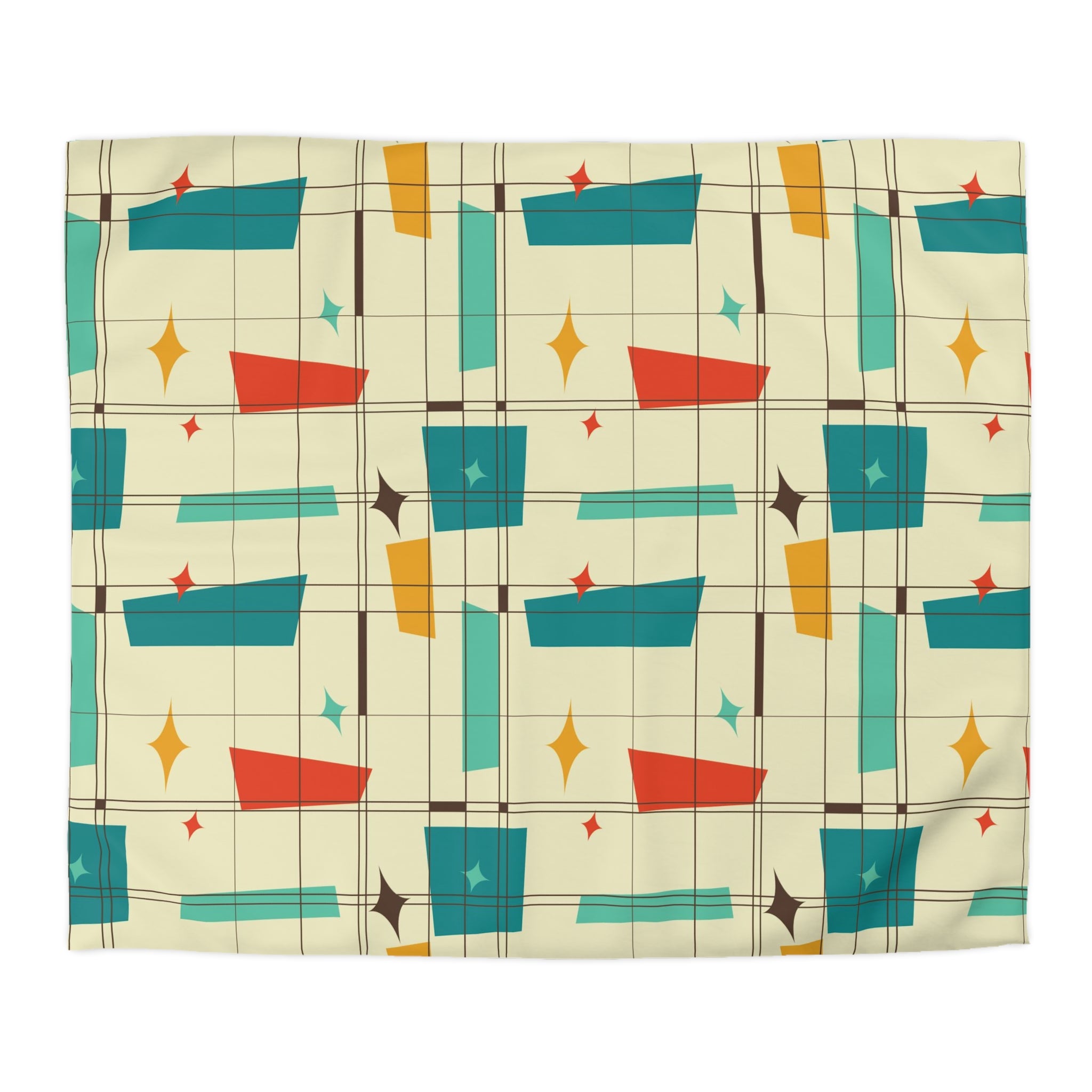 Mid Century Modern Atomic 50s Duvet Cover - Mid Century Modern Gal