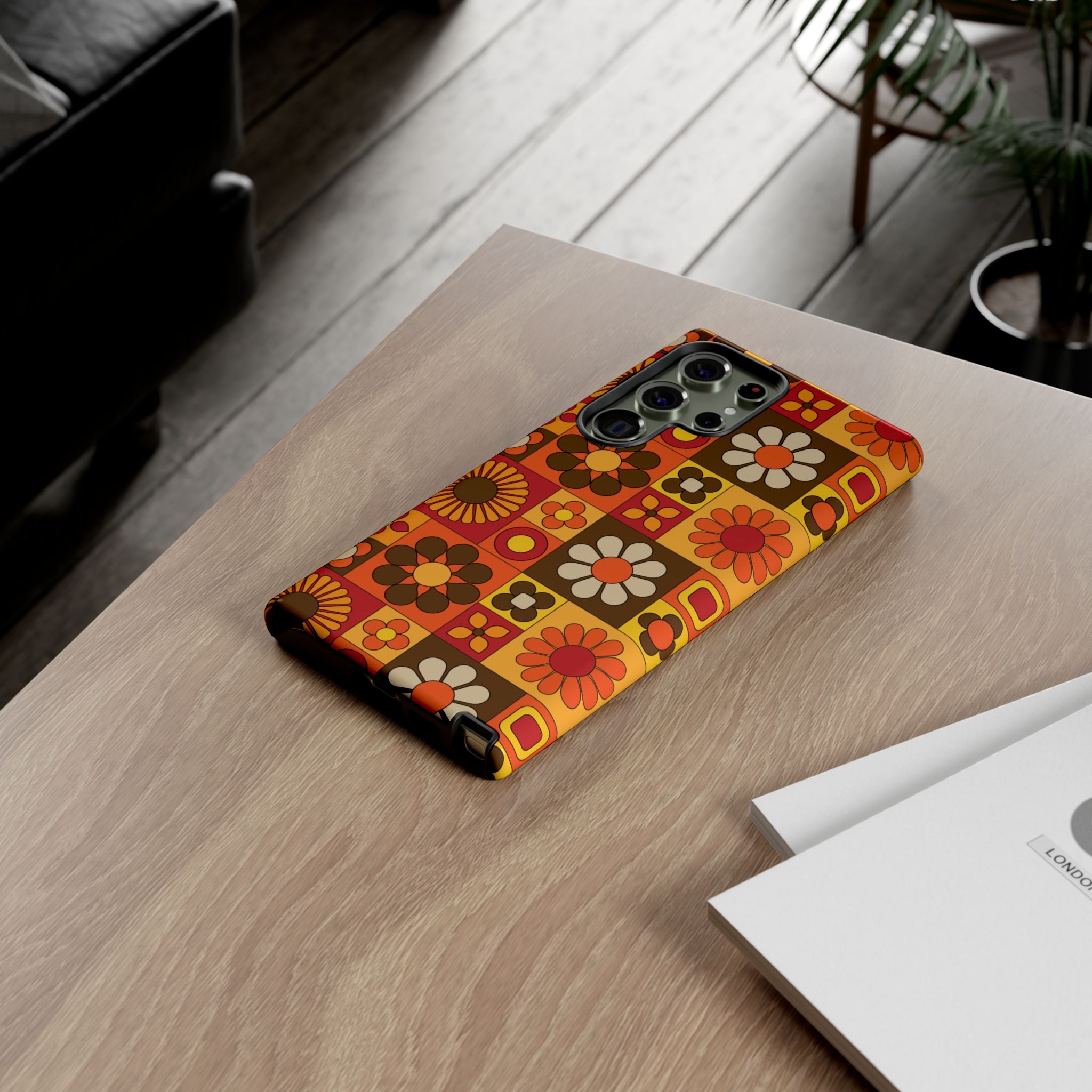 Retro 70s Mid Mod Floral Phone Case | Tough Cases for Flower Lovers