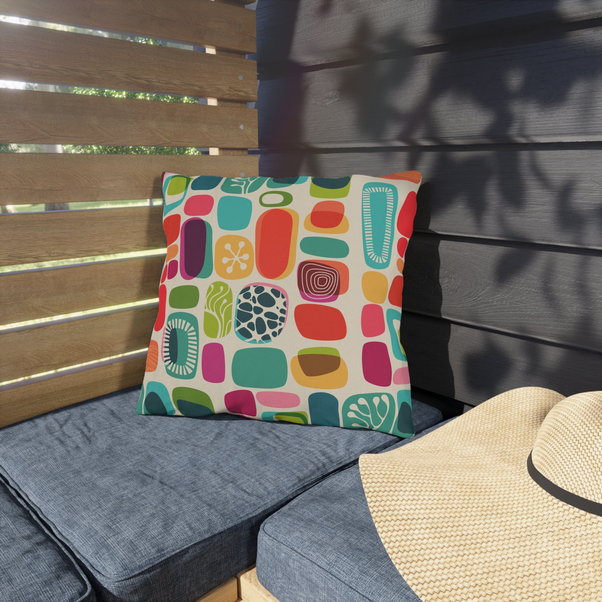 Mid Century Modern Amoeba Designed, Outdoor Garden Pillows - Mid Century Modern Gal