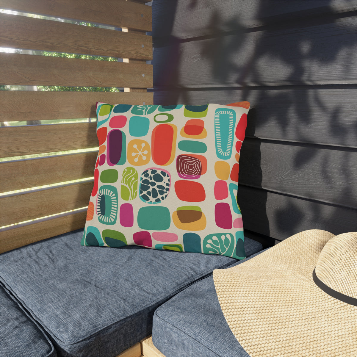 Mid Century Modern Amoeba Designed, Outdoor Garden Pillows - Mid Century Modern Gal
