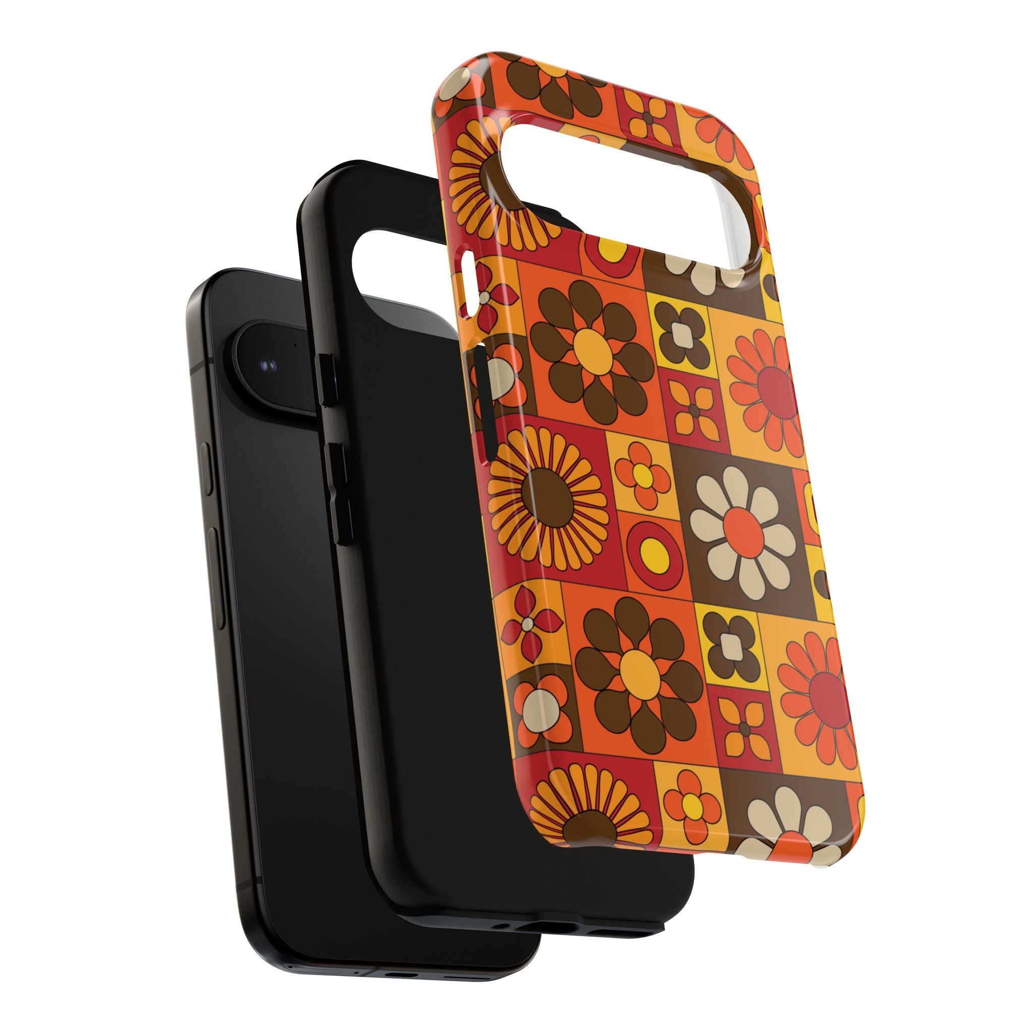 Retro 70s Mid Mod Floral Phone Case | Tough Cases for Flower Lovers