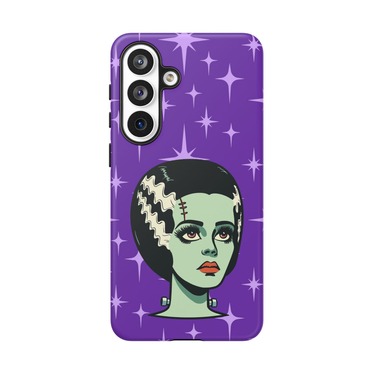Bride of Frankenstein Retro Mid Mod Horror Buff Purple Halloween Tough Phone Case