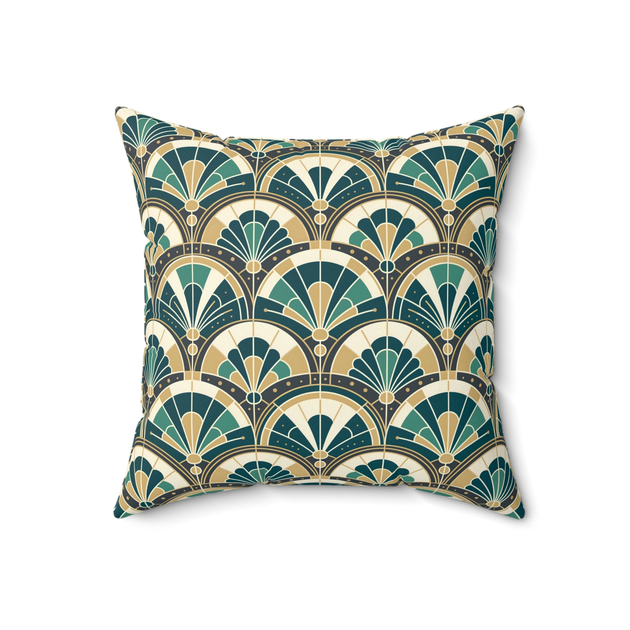 Art Deco Peacock Inspired Pillow Cover and Insert