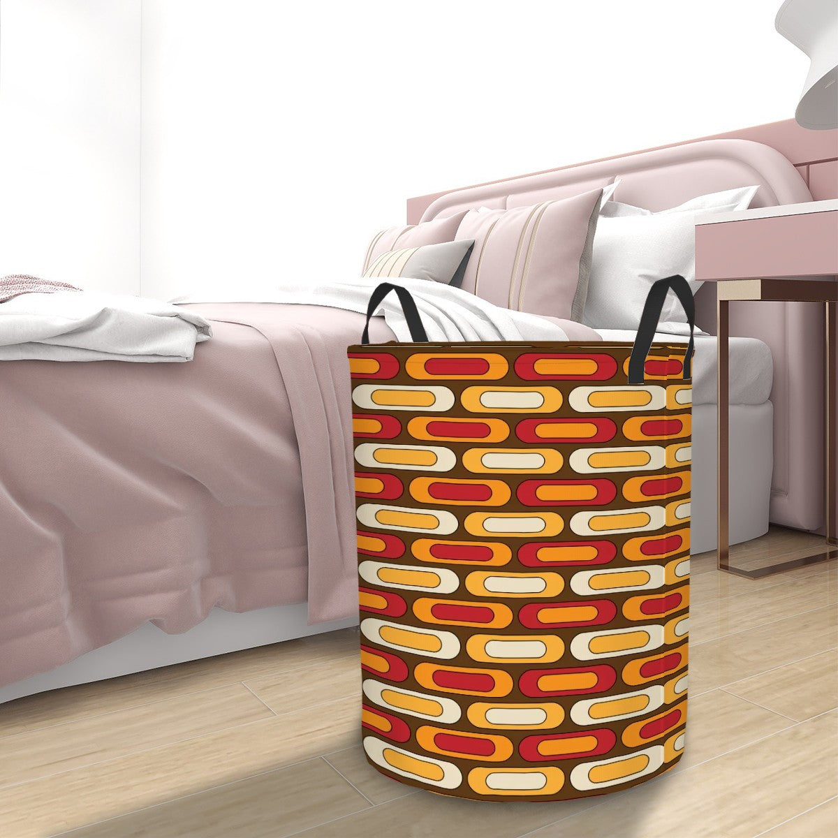 Mid Century Modern Storage Solution, Organization For Laundry, Closet, Office, Livingroom Circular Laundry Basket - Mid Century Modern Gal