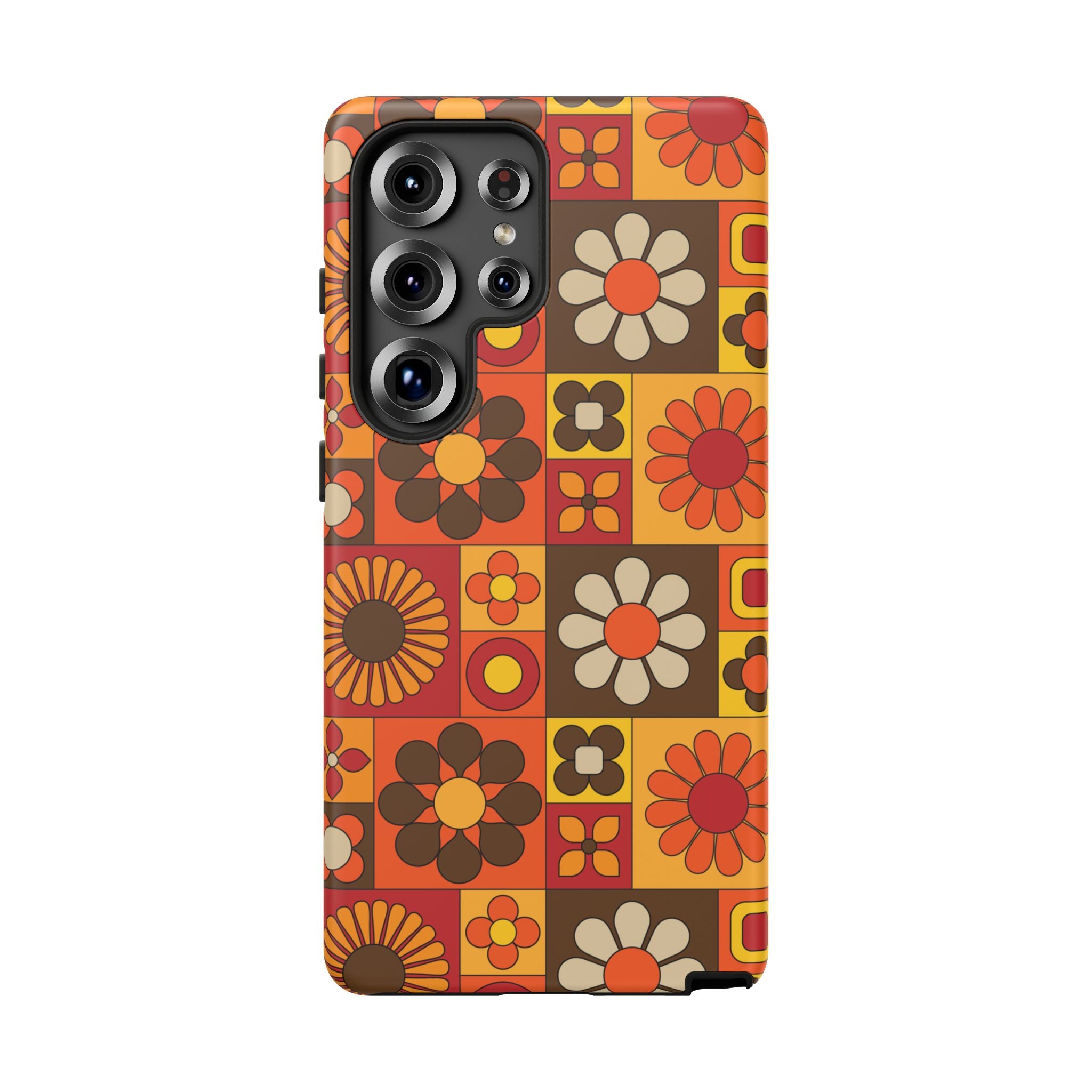 Retro 70s Mid Mod Floral Phone Case | Tough Cases for Flower Lovers