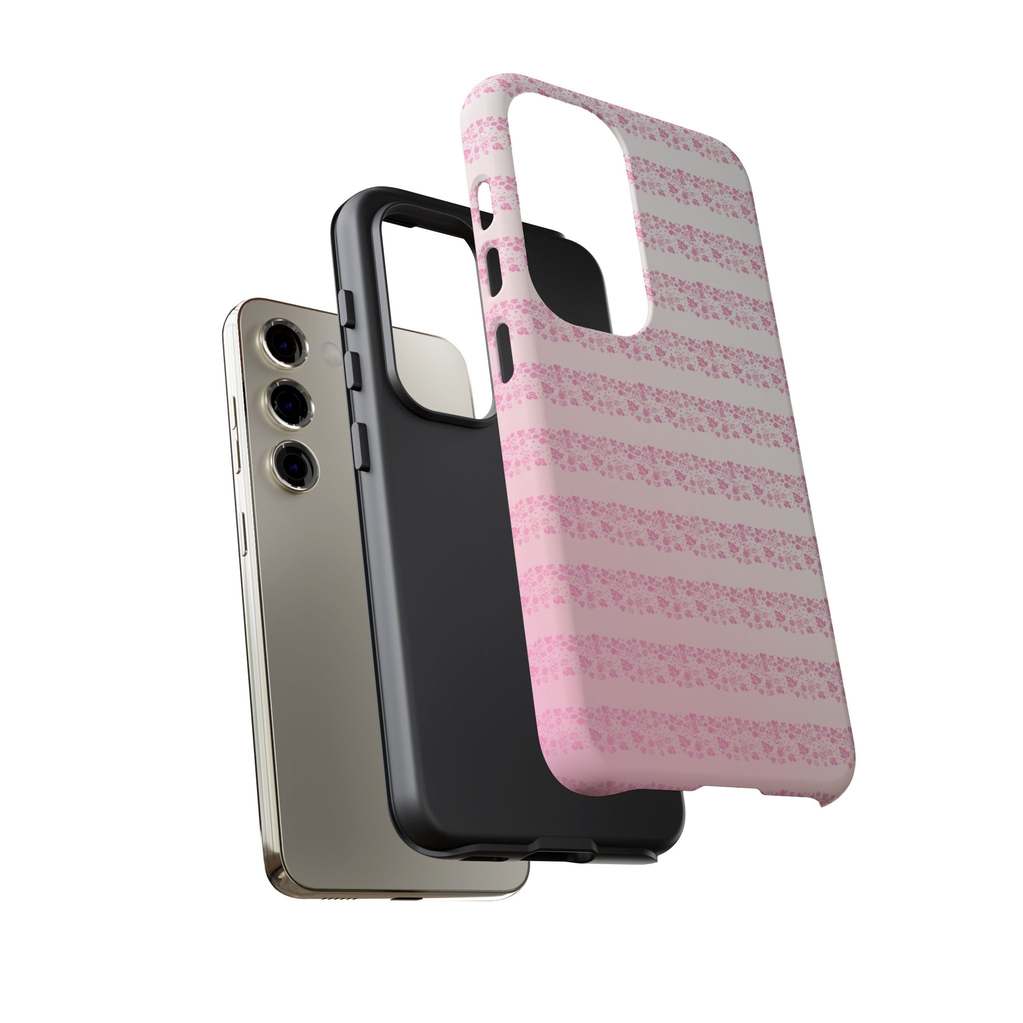 Pink Pyrex Gooseberry Striped Phone Case, Stylish Phone Cover, Tough Protective Case, Cute Cell Phone Case, Trending Gift for Her
