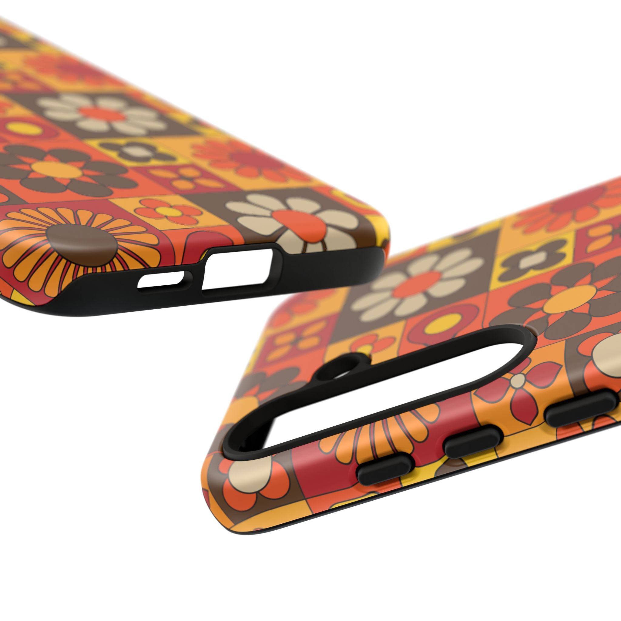 Retro 70s Mid Mod Floral Phone Case | Tough Cases for Flower Lovers