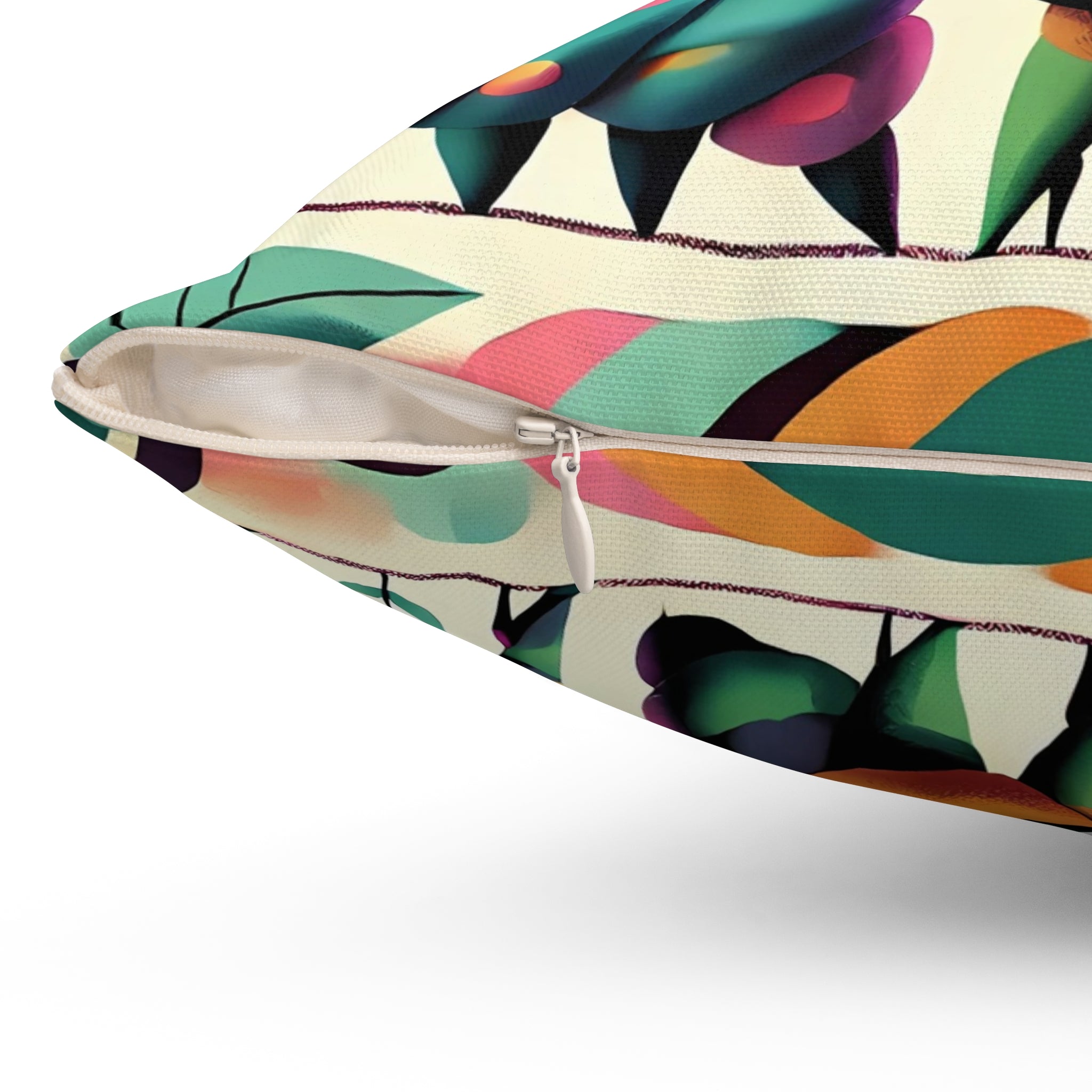 Anthropomorphic Catepillar Pixie Whimsical Butterfly Garden Pillow 60s Vibe - Mid Century Modern Gal