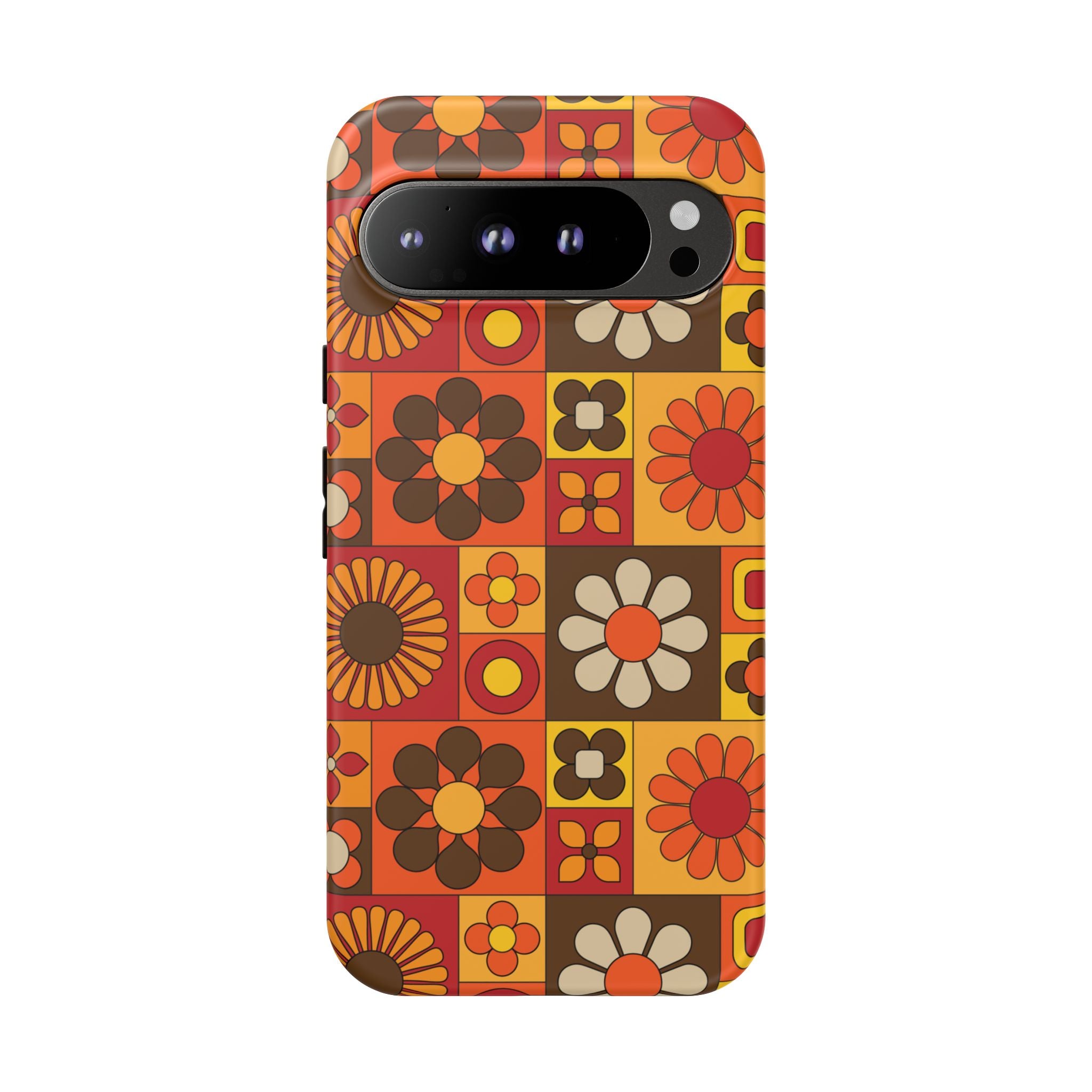 Retro 70s Mid Mod Floral Phone Case | Tough Cases for Flower Lovers