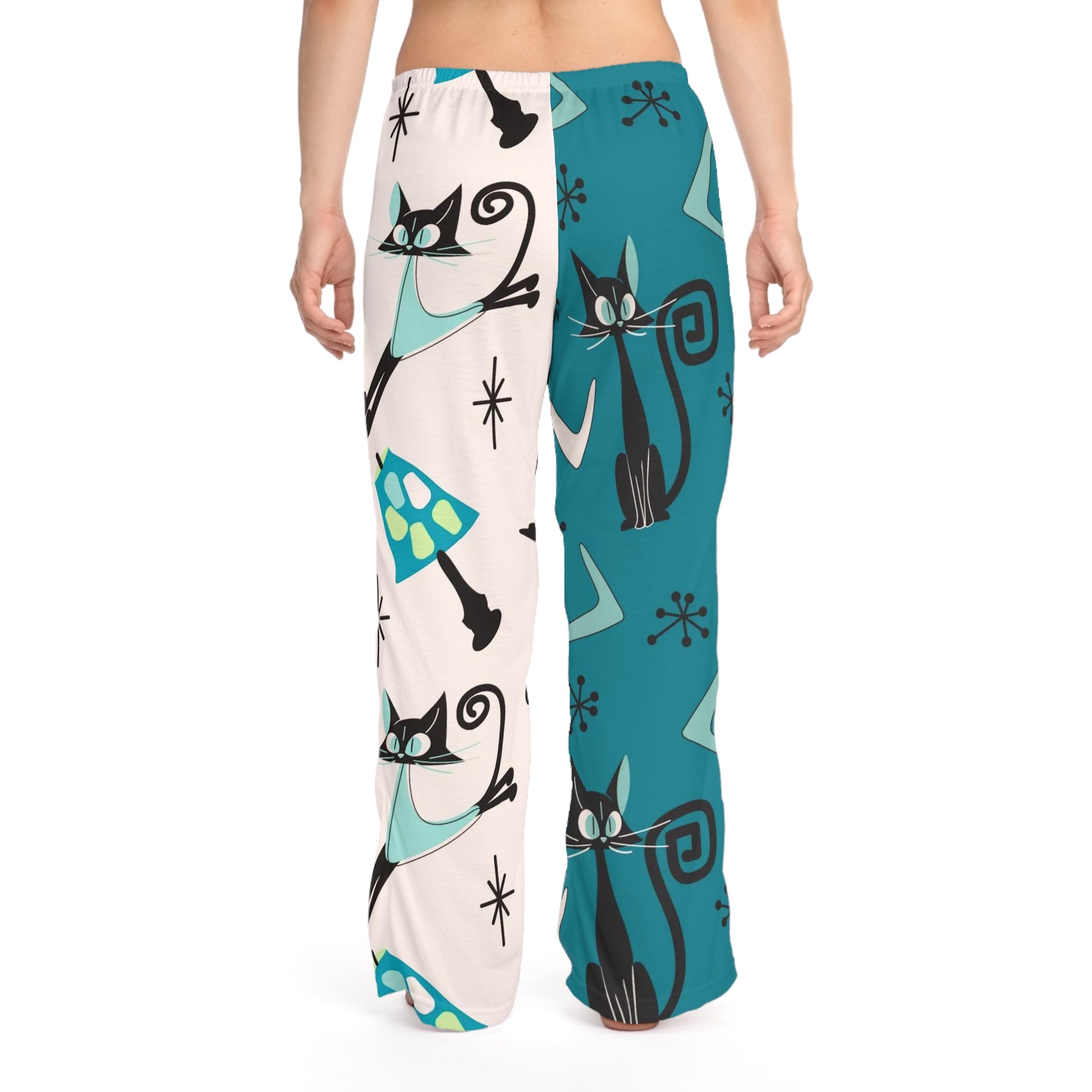 Crazy Cat Mom, Quirky Kitschy Atomic Cats, Funky Fun Mid Century Modern Style Women&