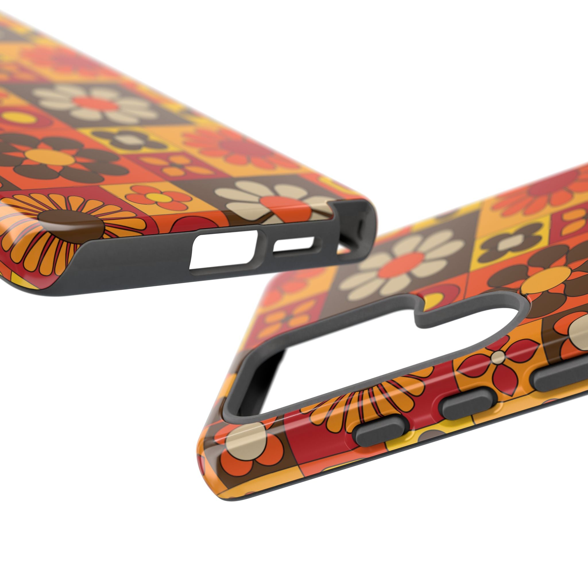 Retro 70s Mid Mod Floral Phone Case | Tough Cases for Flower Lovers
