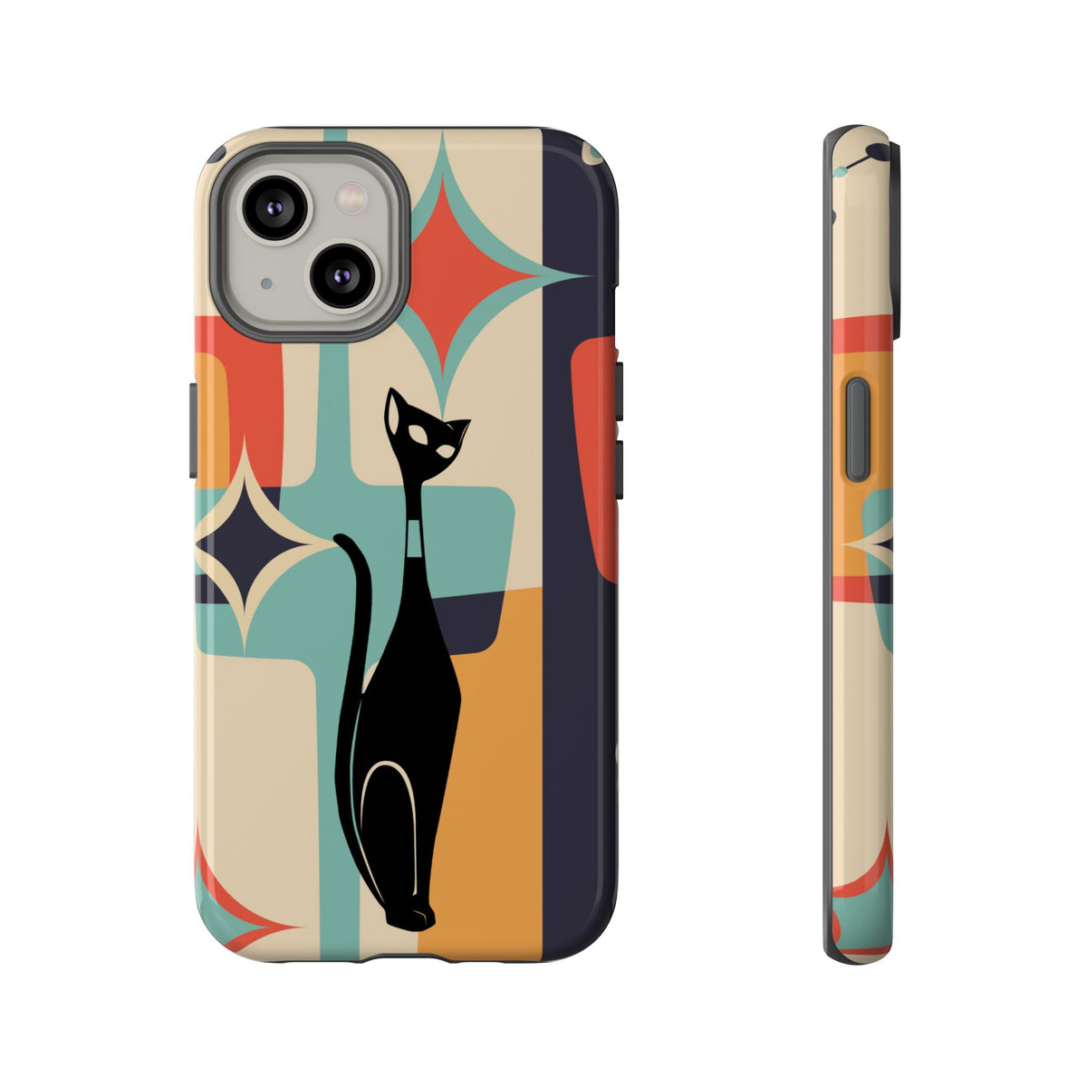 Atomic Cat, Sexton Cat, Mid Mod, Retro Geometric, Starburst Tough Phone Cases