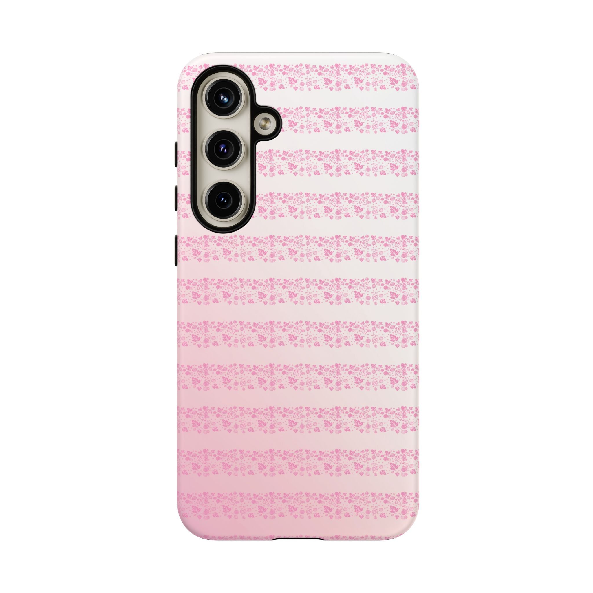 Pink Pyrex Gooseberry Striped Phone Case, Stylish Phone Cover, Tough Protective Case, Cute Cell Phone Case, Trending Gift for Her - Mid Century Modern Gal