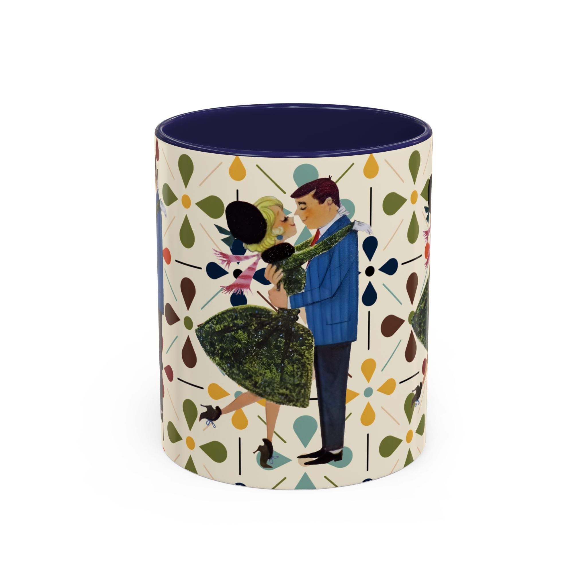 Mid Century Modern 50s Christmas Scandi Flower Kitschy Mug - Mid Century Modern Gal