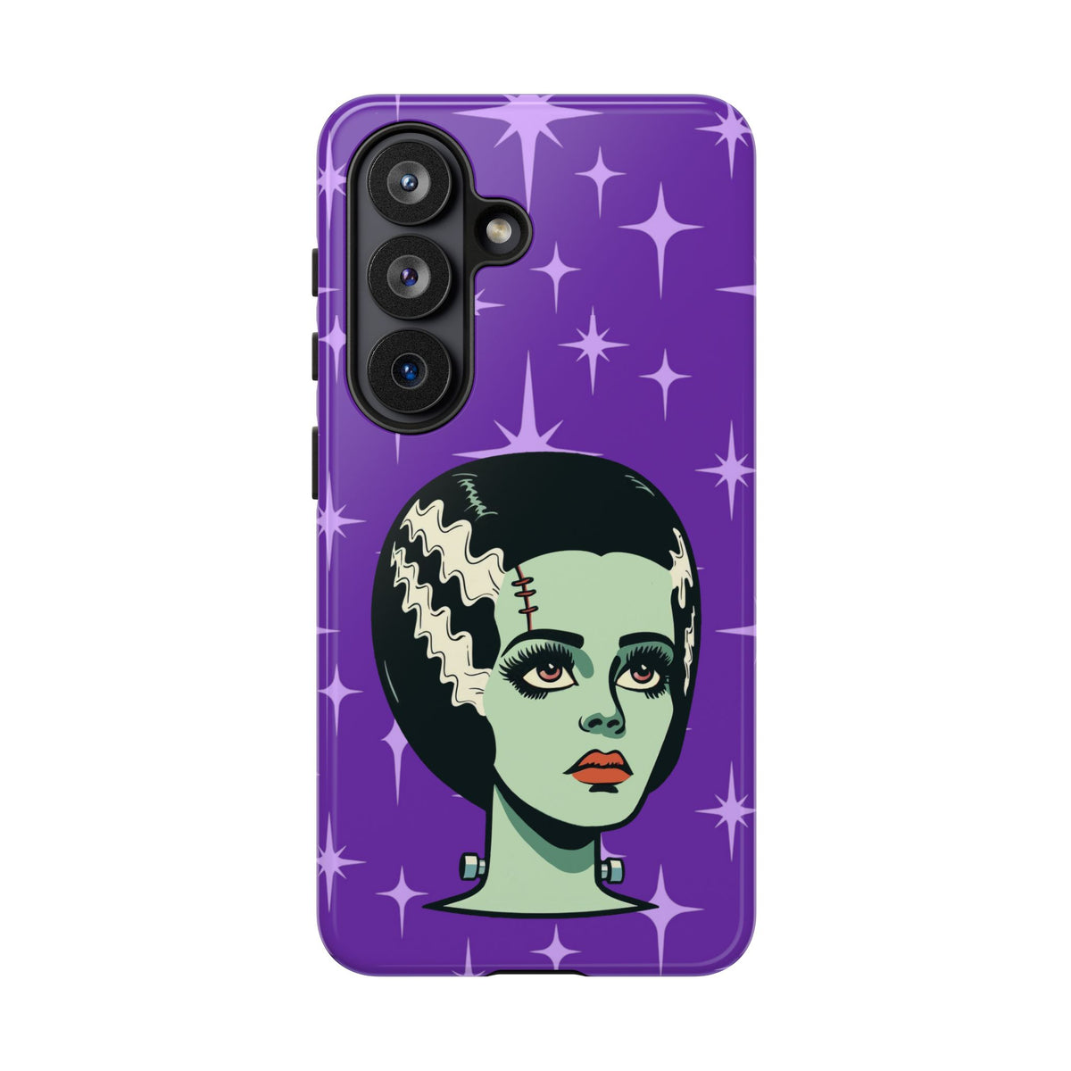 Bride of Frankenstein Retro Mid Mod Horror Buff Purple Halloween Tough Phone Case
