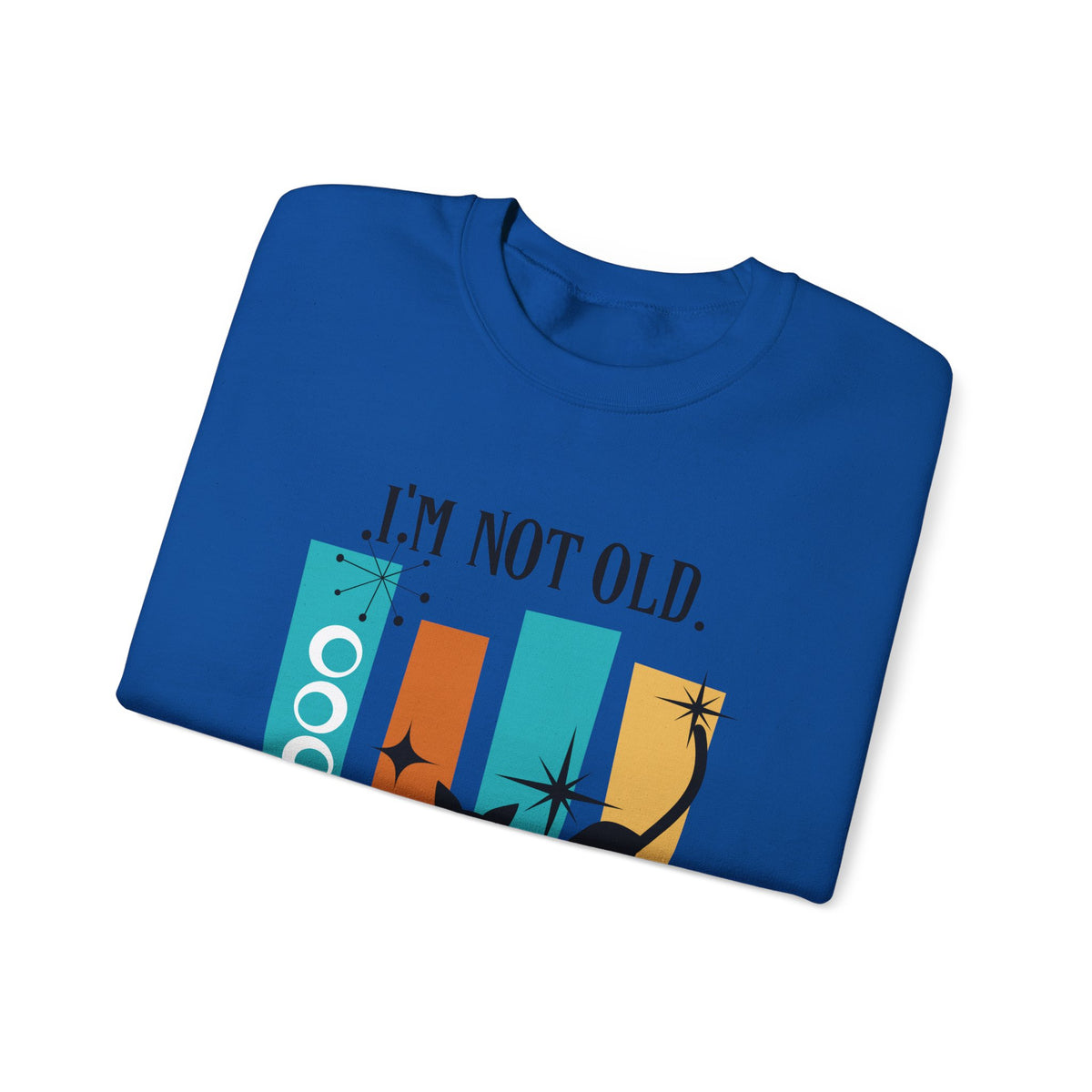I'm Not Old, I'm Mid Century Modern, Atomic Cat, Geometric Retro Cool Original Tagline Mid Century Modern Gal Designs - Mid Century Modern Gal