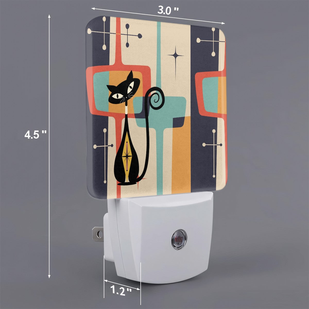 Atomic Cat Mid Century Modern LED Night Light - Mid Century Modern Gal