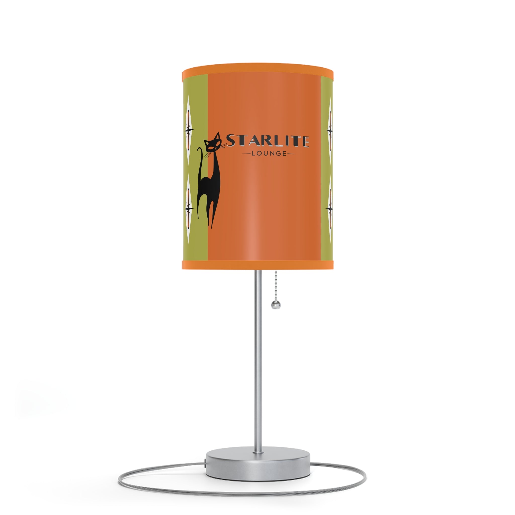 Atomic Cat Starlite Lounge, Mid Century Modern Retro Cat Design Table Lamp - Unique Home Decor for Cat Lovers - Mid Century Modern Gal