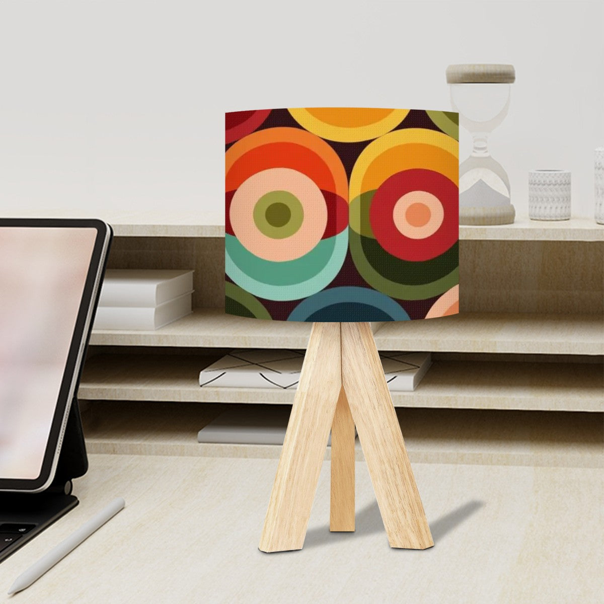 Mid Mod Retro Groovy Orb Side Table, Office Tripod Table Lamp - Mid Century Modern Gal