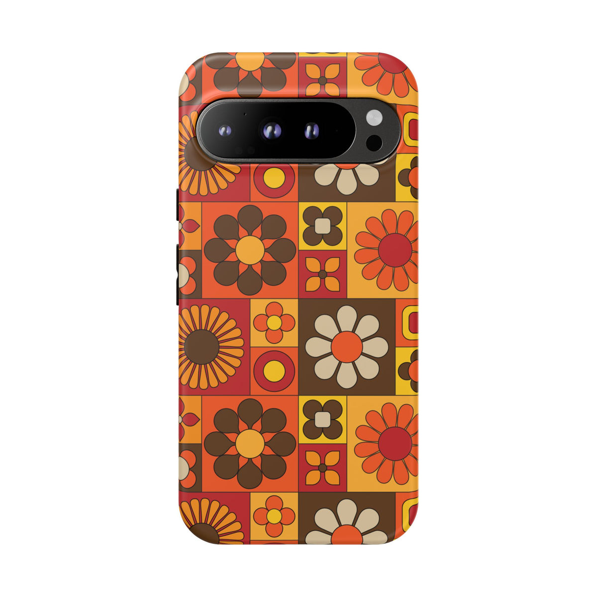 Retro 70s Mid Mod Floral Phone Case | Tough Cases for Flower Lovers