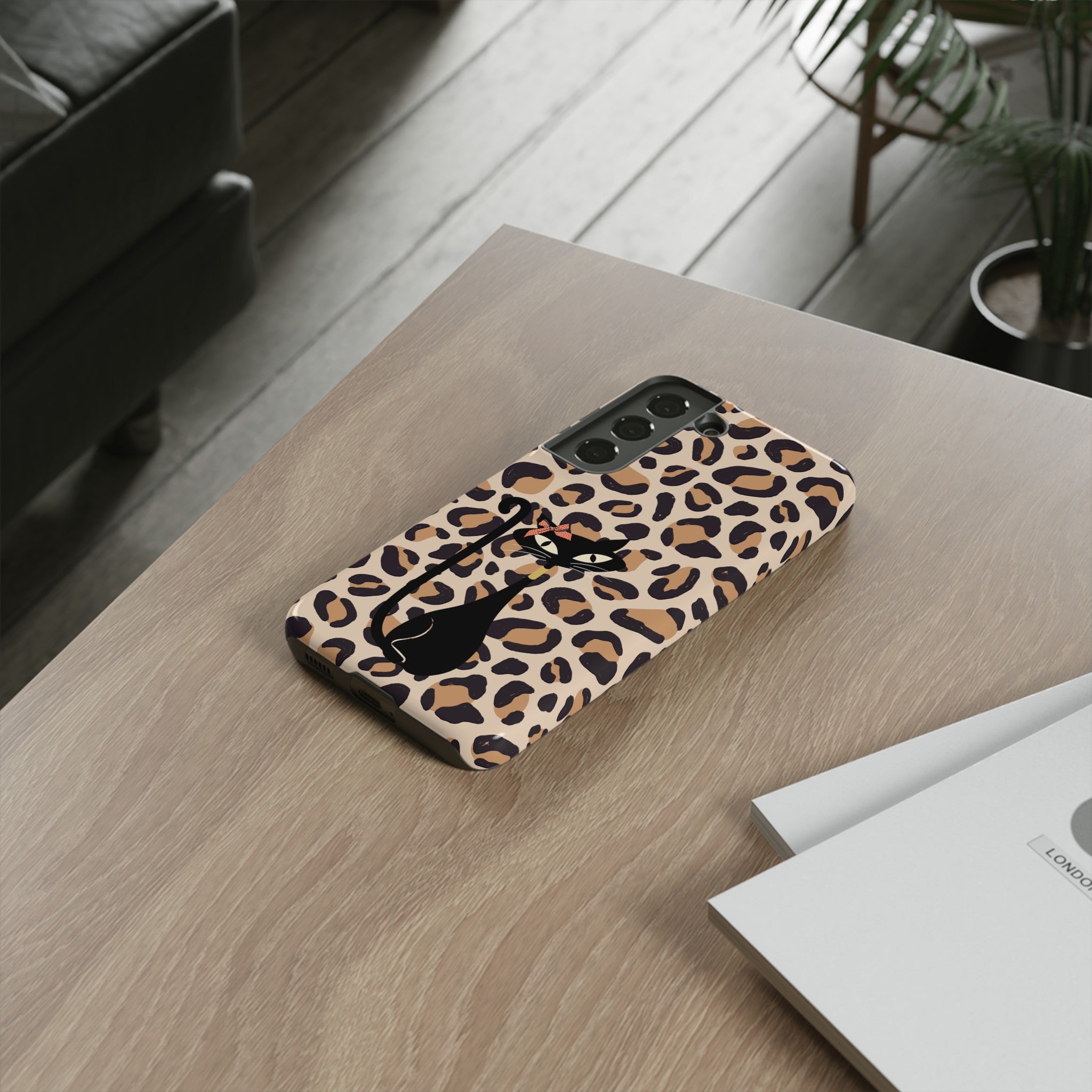 Mid Century Modern 50s Leopard Print, Atomic Cat, Mid Mod Tough Cases - Mid Century Modern Gal