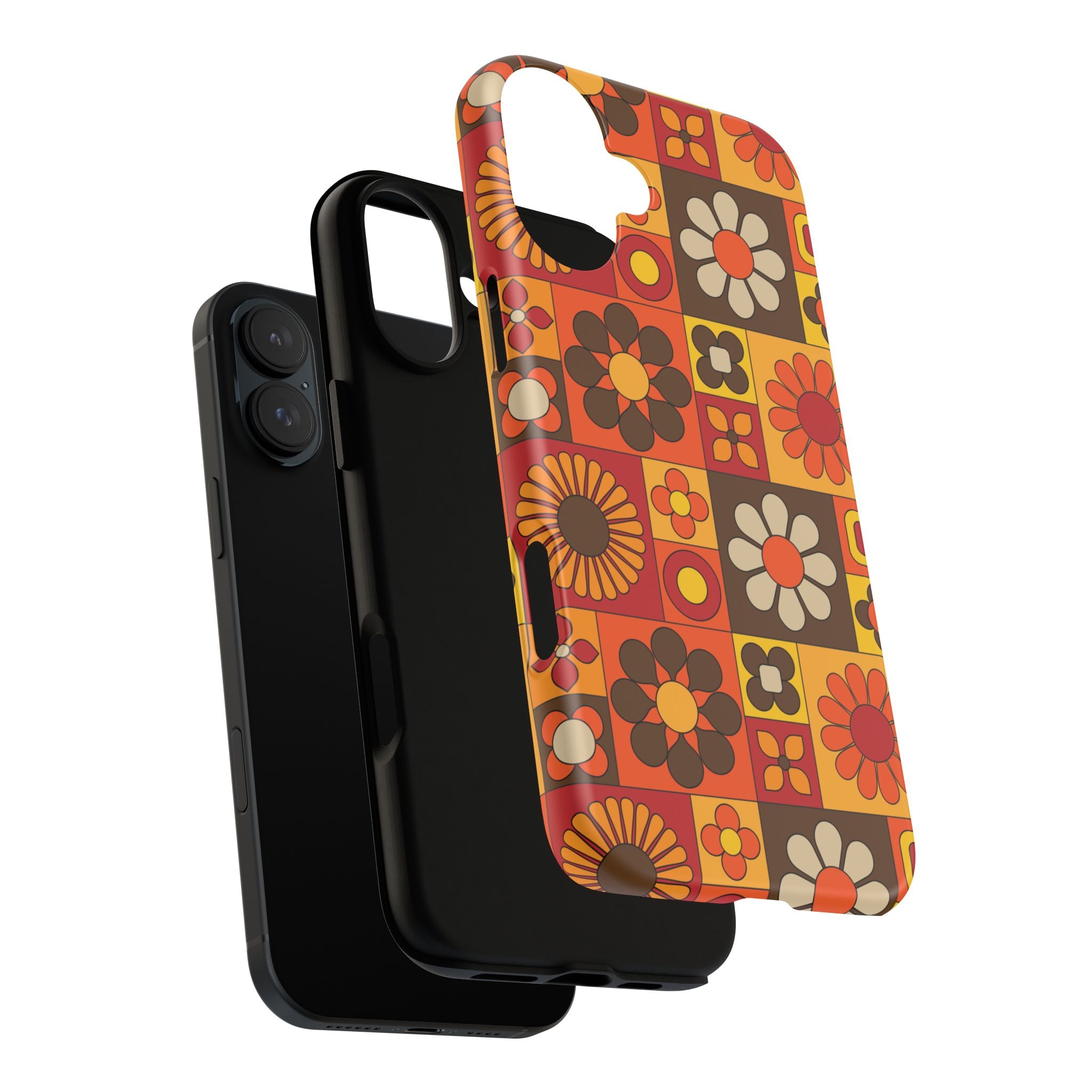 Retro 70s Mid Mod Floral Phone Case | Tough Cases for Flower Lovers