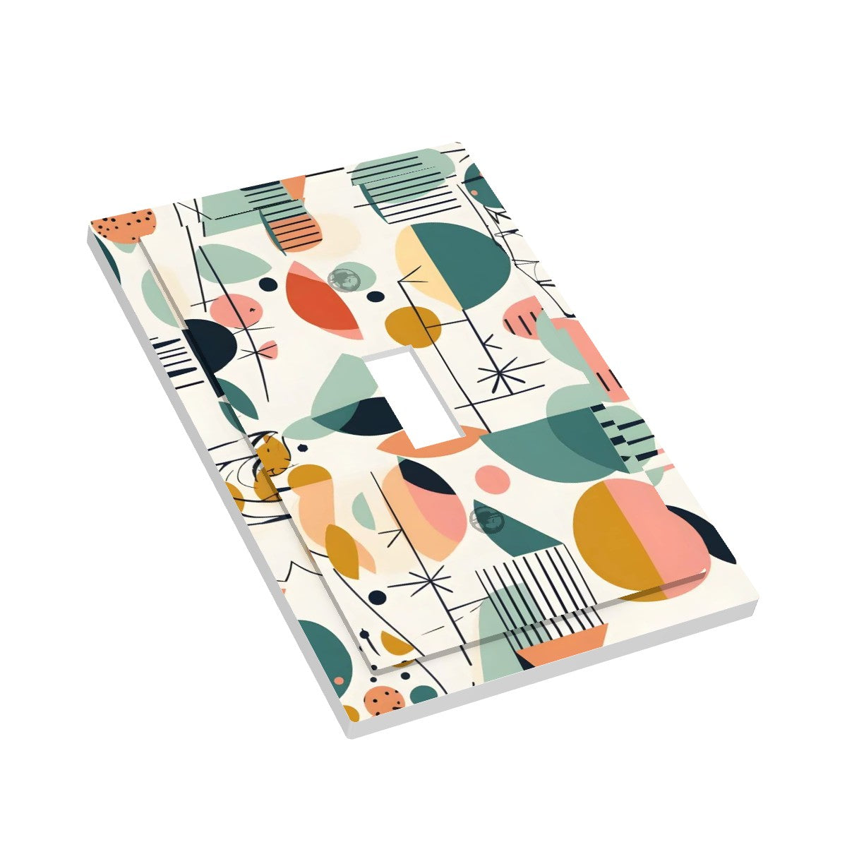 Modern Boho Abstract Modern Switch Cover 1-Gang 1 Toggle - Mid Century Modern Gal