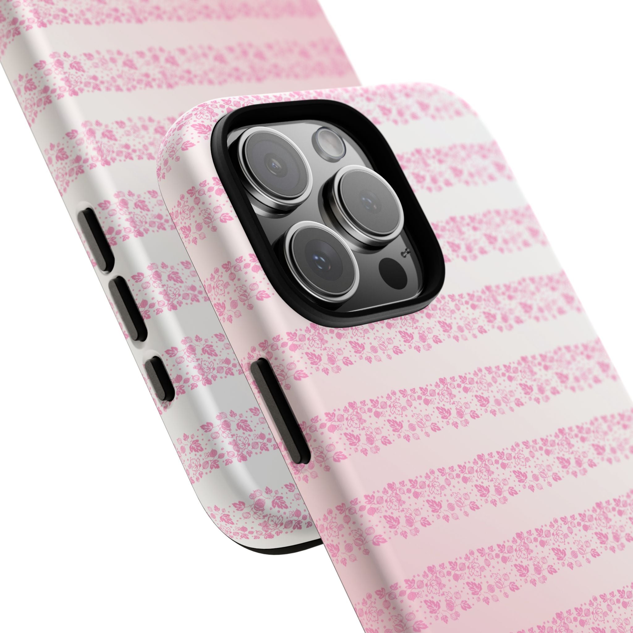 Pink Pyrex Gooseberry Striped Phone Case, Stylish Phone Cover, Tough Protective Case, Cute Cell Phone Case, Trending Gift for Her