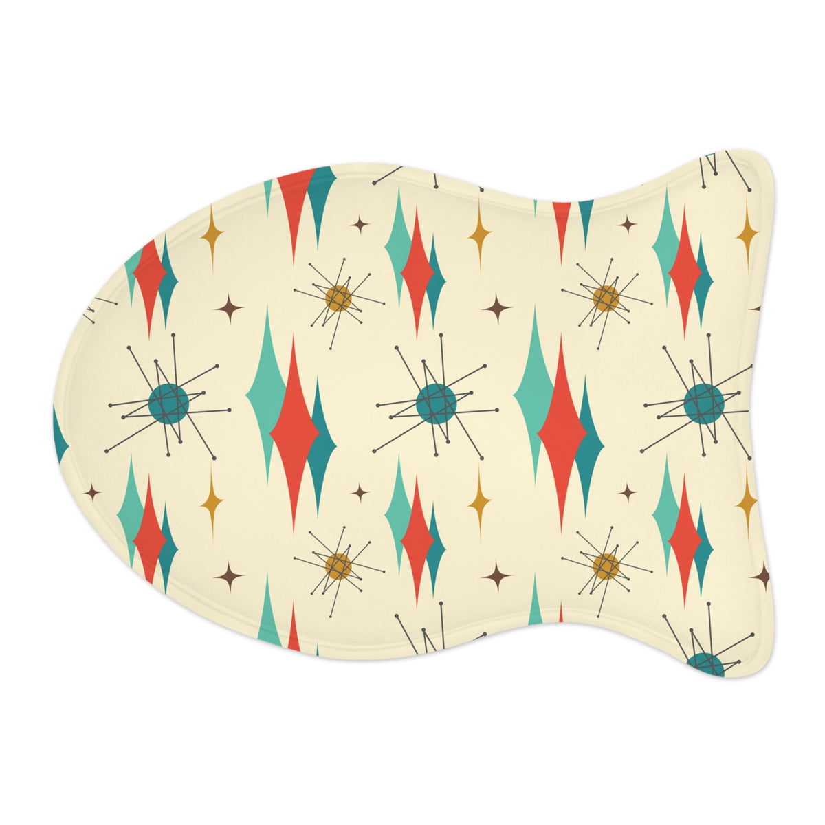 Atomic Franciscan Designed, Mid Century Modern, Cat, Dog Pet Feeding Mats - Mid Century Modern Gal