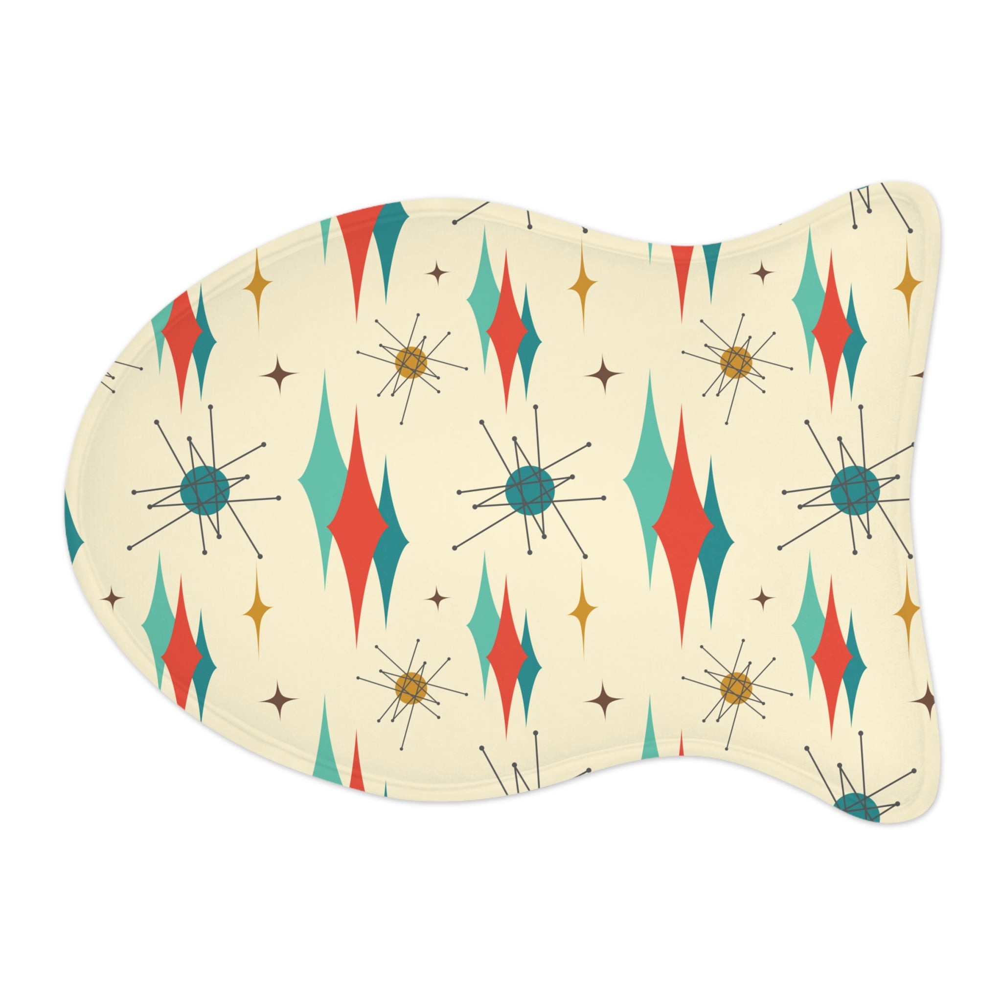 Atomic Franciscan Designed, Mid Century Modern, Cat, Dog Pet Feeding Mats - Mid Century Modern Gal