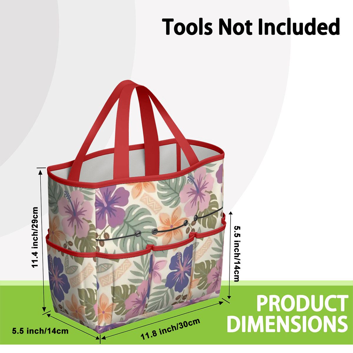 Retro Tropical Tiki Summer, Hawaiian Hibiscus Purple Garden Tool Bag